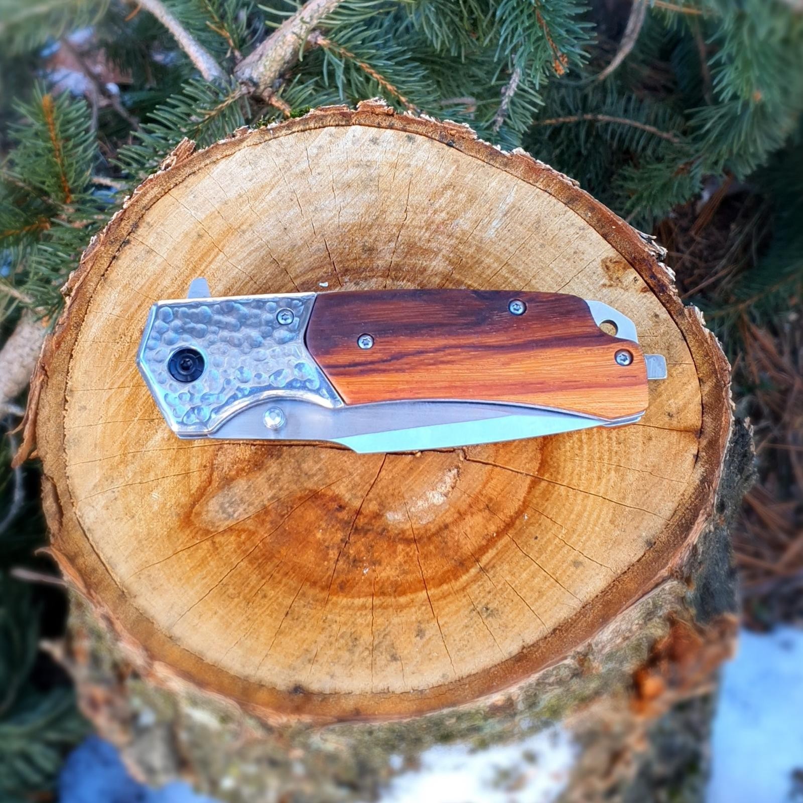Handcrafted Wood Handle Folding Pocket Knife (3 Variations)