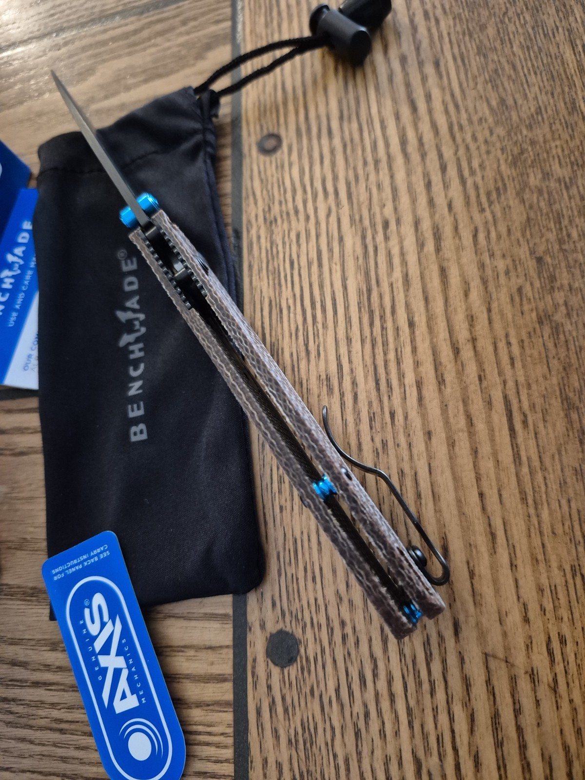 Benchmade Bugout 535 Custom Micarta Brown Scales S30V Blade