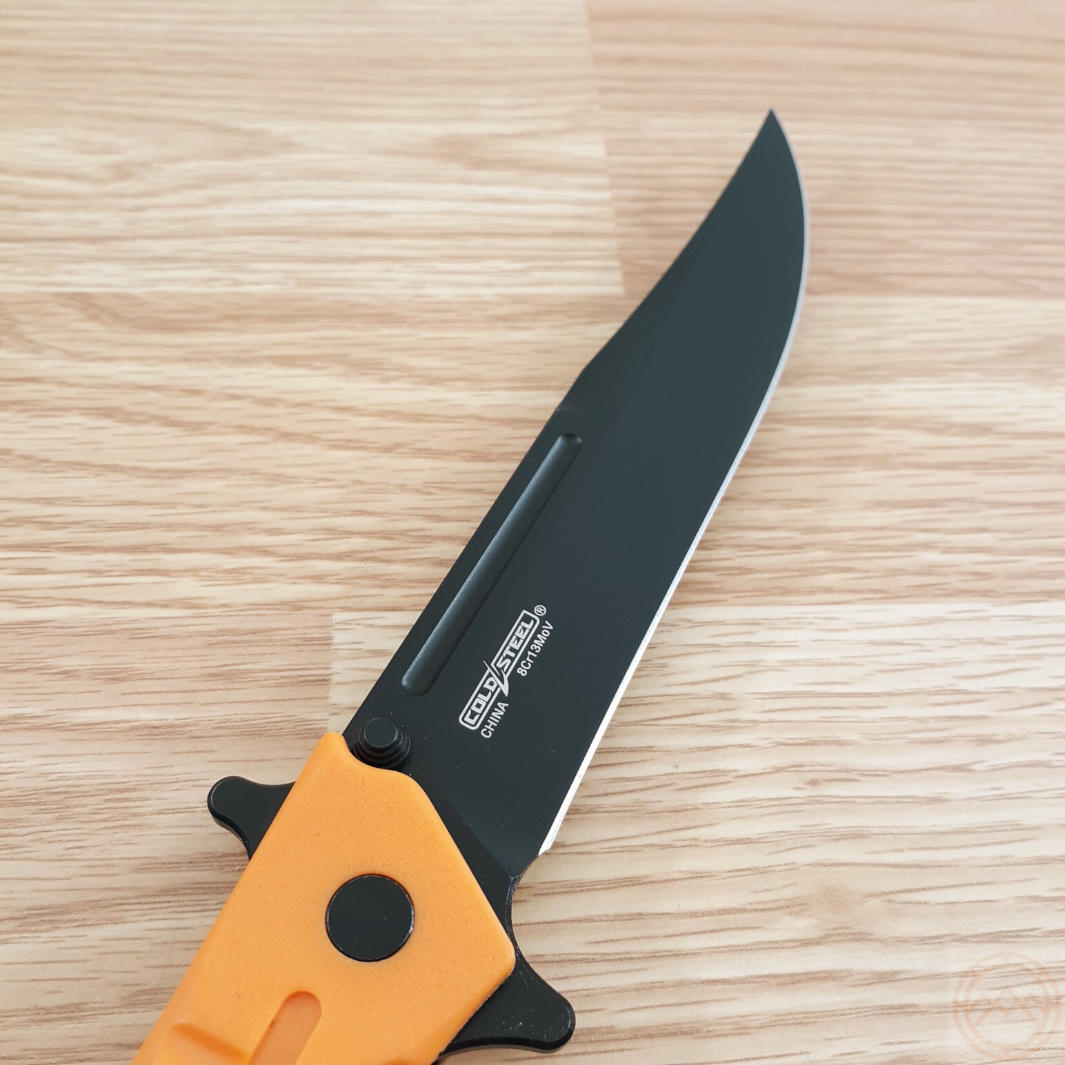Cold Steel Large Luzon Folding Knife 6″ 8Cr13MoV Steel Blade Orange GFN Handle