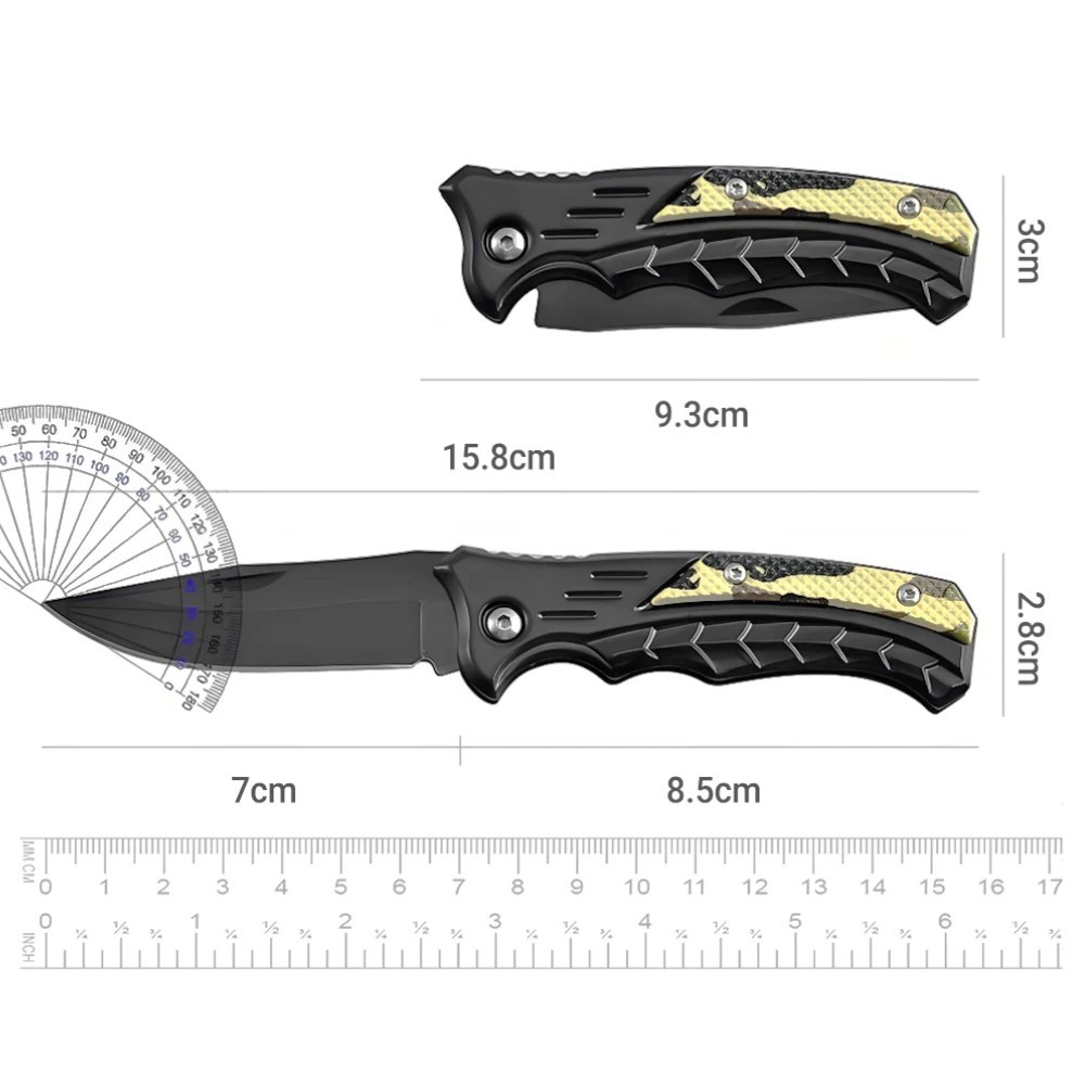 Spring Open Folding Pocket Knife Tactial Survival Tool Outdoor Camping EDC Knife