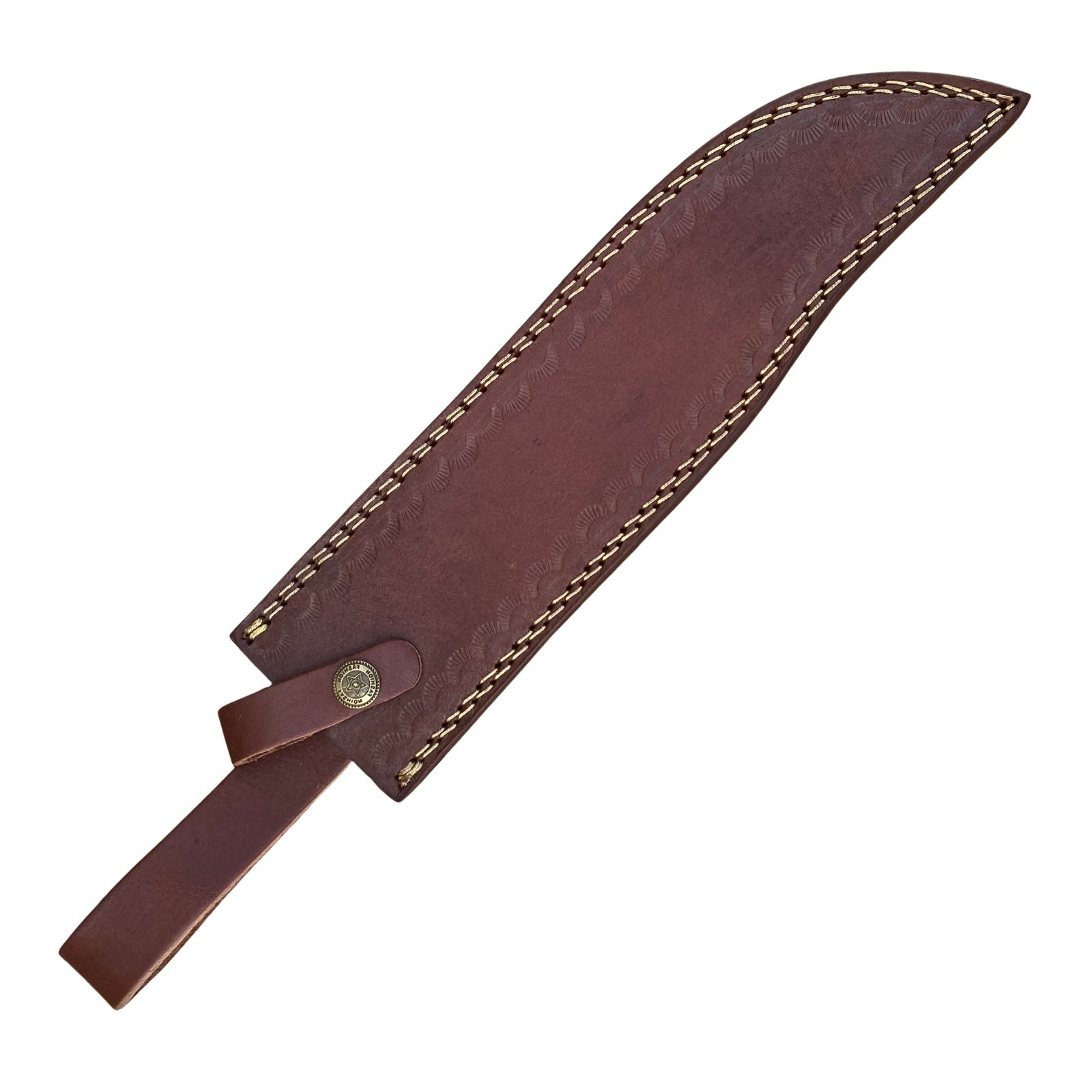 Handmade Brown Leather Replacement Sheath Scabbard 11 Inch Fixed Blade Knife US