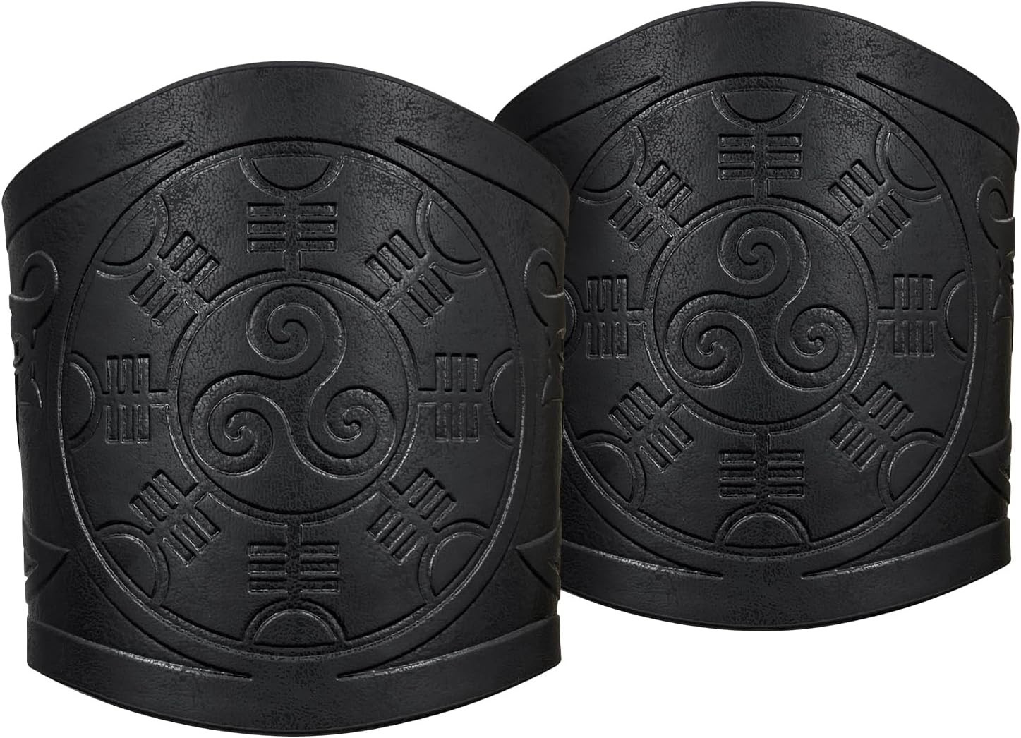 Viking Leather Arm Guards – Adjustable Gauntlet Bracers for Costume Enthusiasts