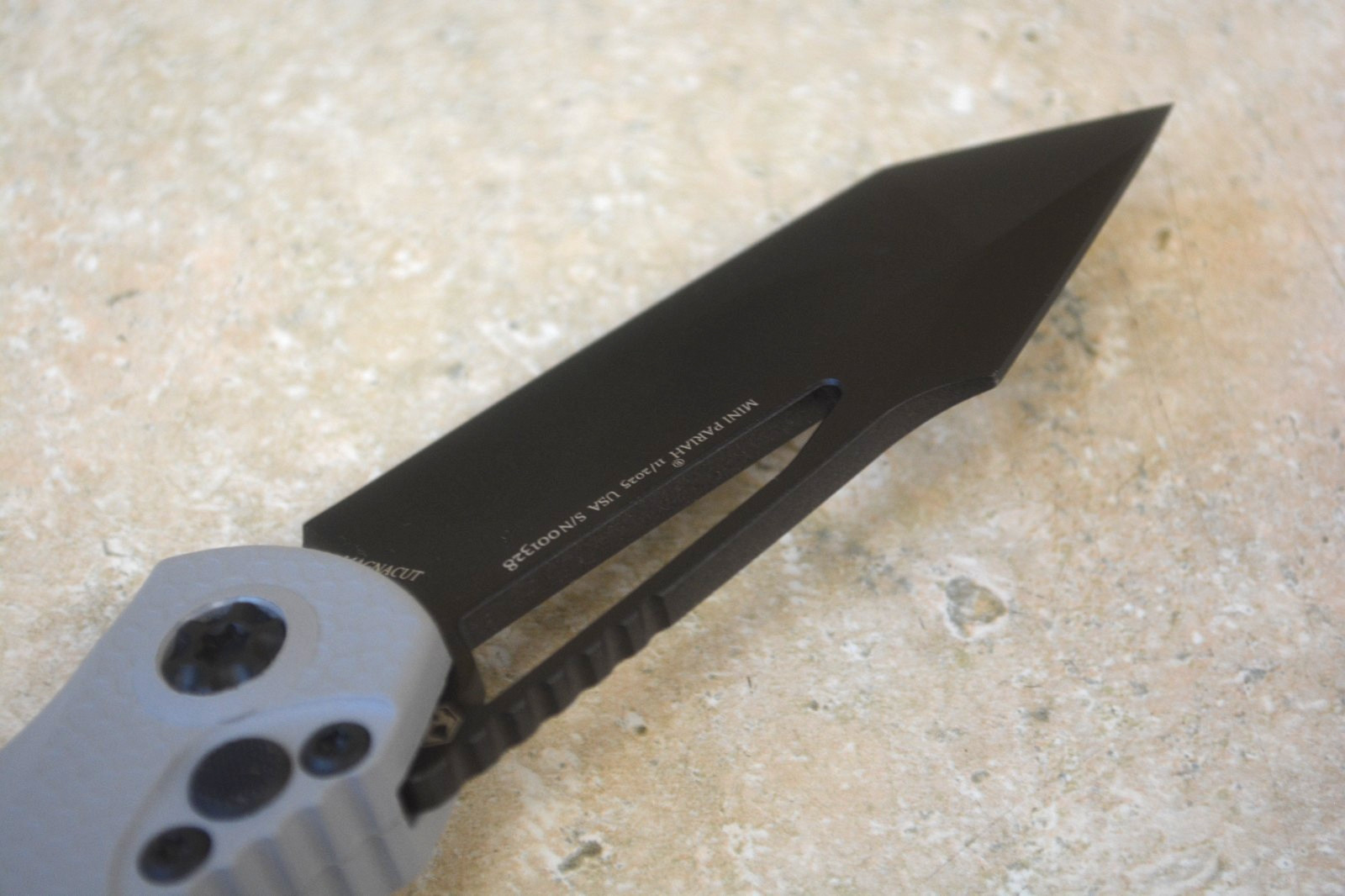 Heretic Knives Mini Pariah Manual Gray Tanto H053-4A-GRY *New* FREE SHIPPING