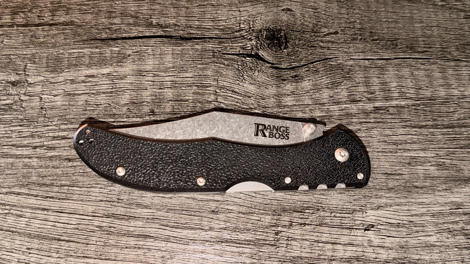 Cold Steel Range Boss Pocketknife Stainless Plain 2.76-4in Liner Lock Clip