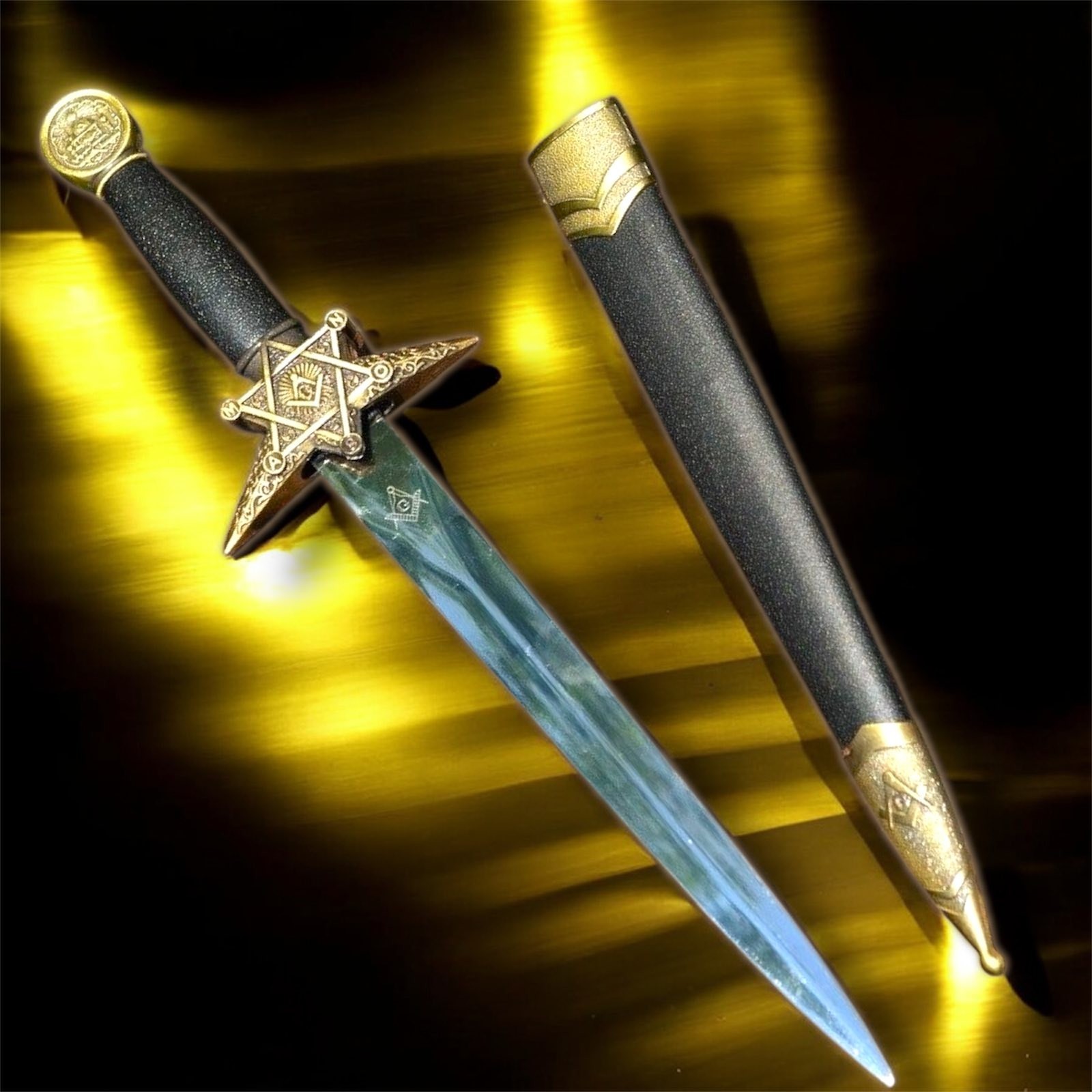 Masonic Dagger Symbolic Masonry Collector’s Blade Compass Gift Rare Decorative