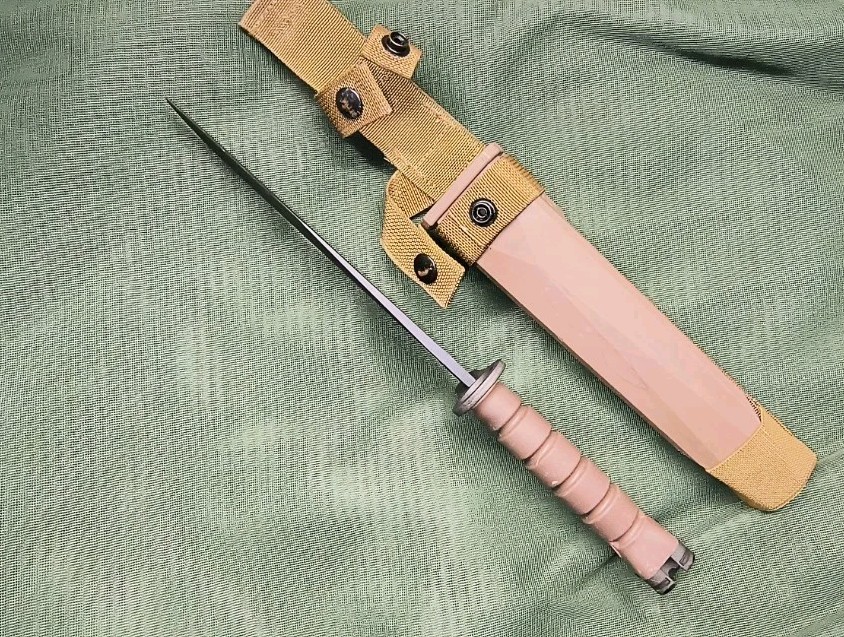 Vintage OKC3S OKC-3S Knife USMC Marine Corps Bayont Ontario Knife Co & Scabbard