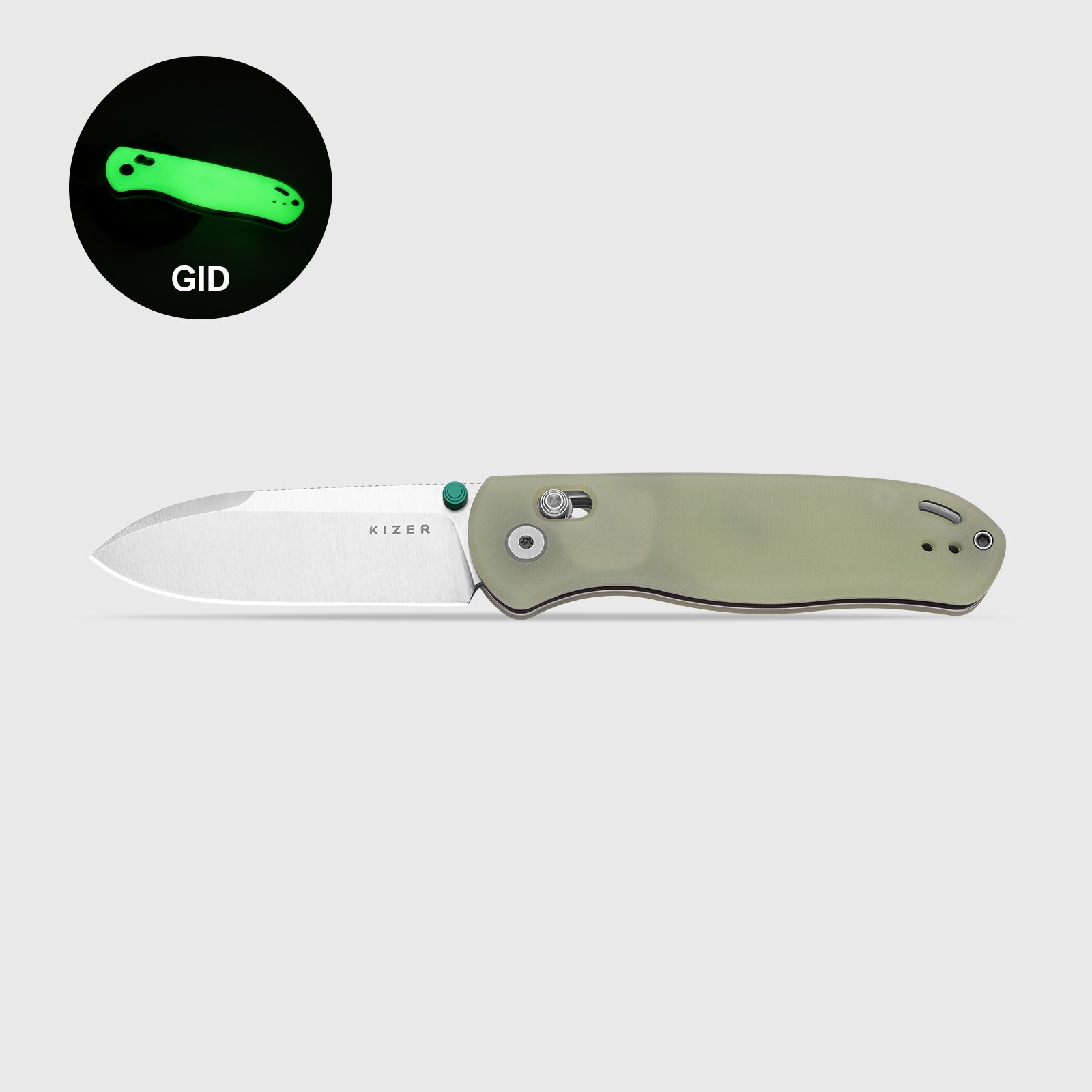 Kizer Drop Bear Folding Pocket Knife Nitro-V Blade GID G10 Handle V3619A20