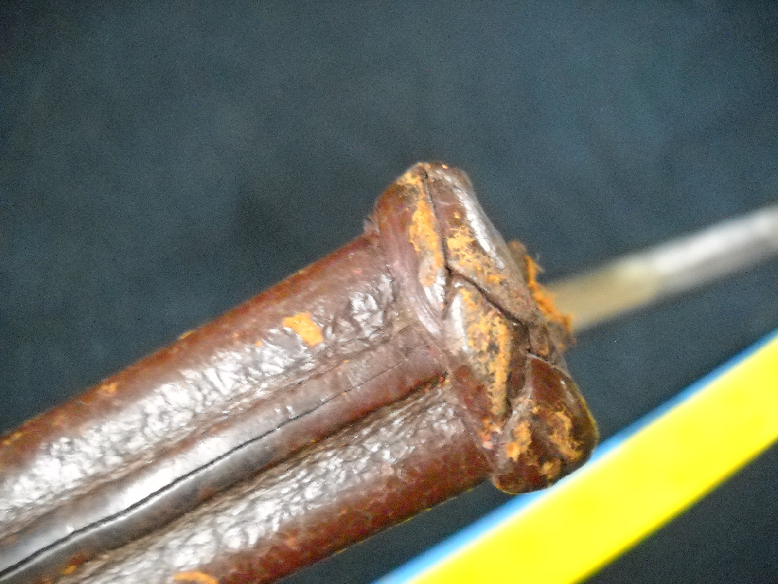 18th Century Small Short Sword Hand Forged Leather Wrapped High Carbon Steel