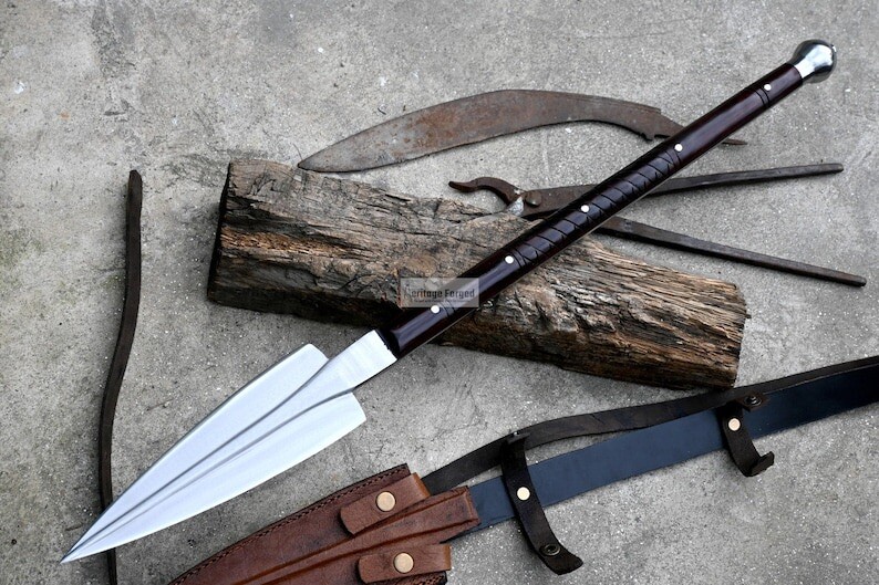 Custom Handmade Carbon Steel Blade Viking Machete Sword | Hunting Sword Camping