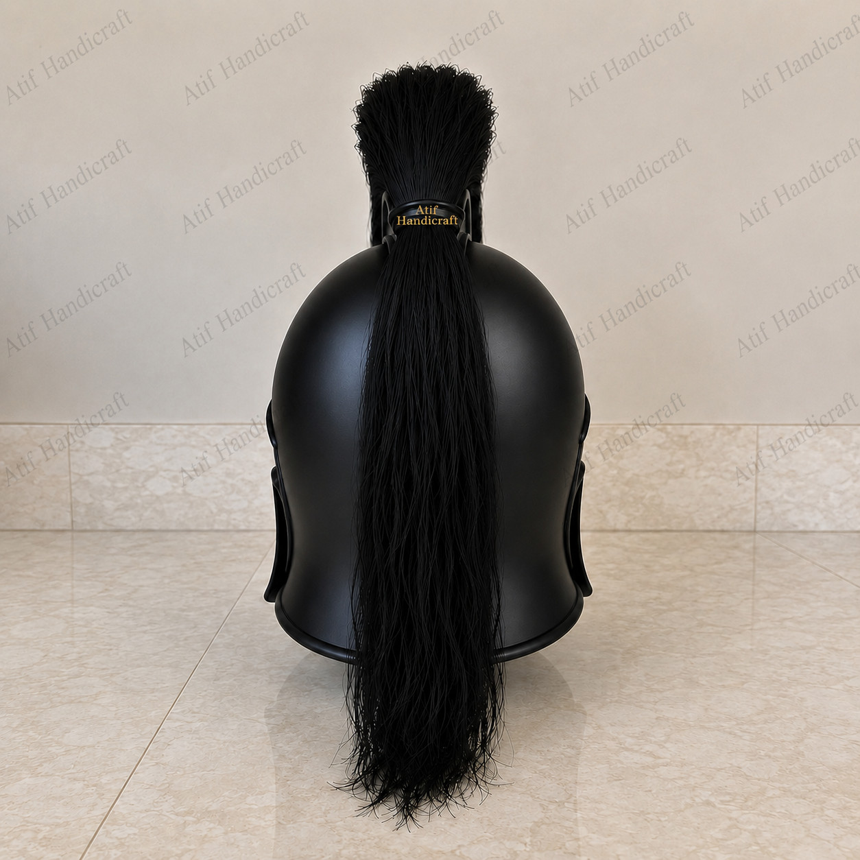 Odyssey Greek Spartan Warrior Helmet Black Medieval Roman Knight Costume Helmet