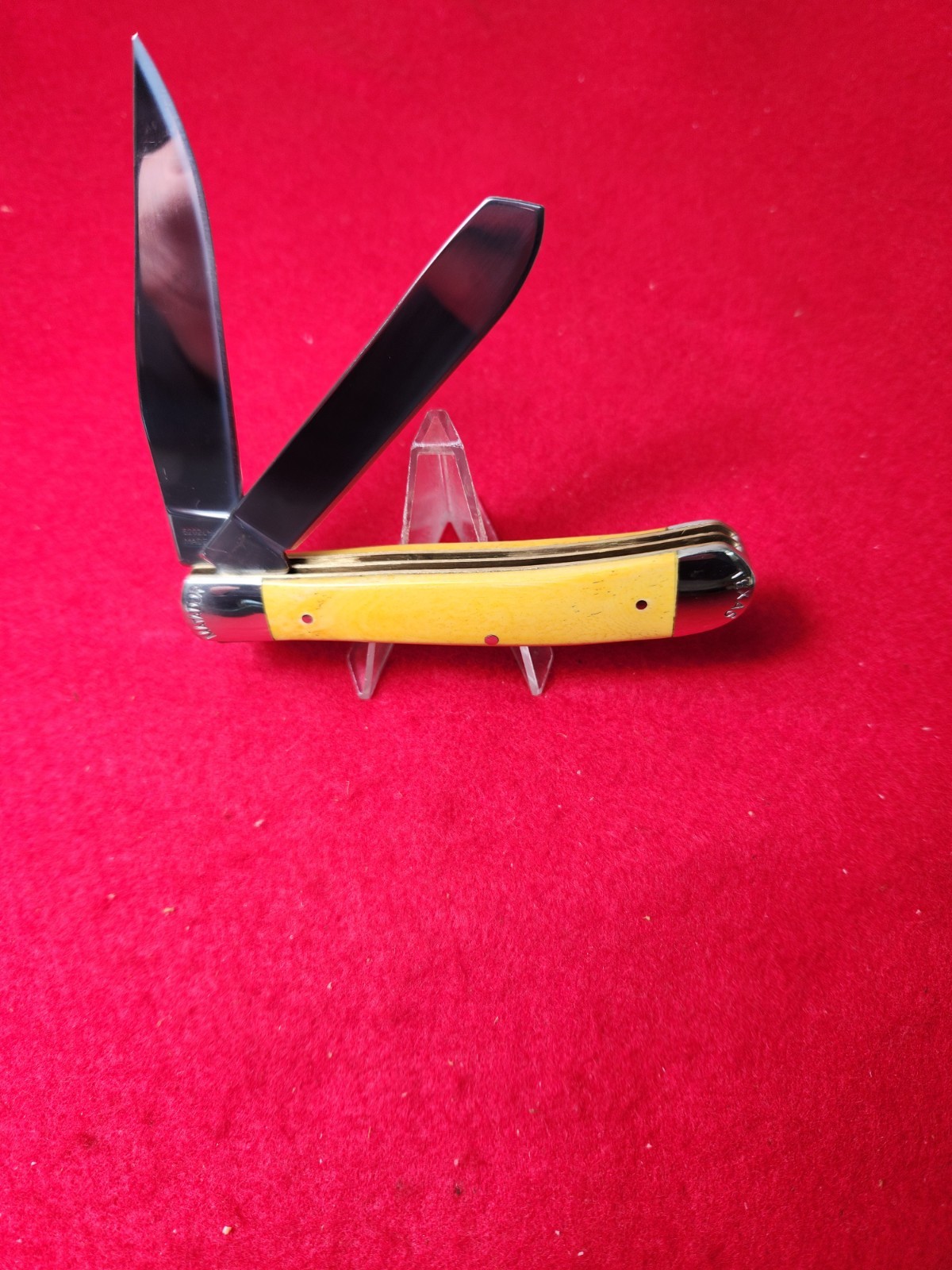 Moore Maker Matador, Texas 5202 LH Longhorn Trapper Knife Yellow Bone 2020 NIB