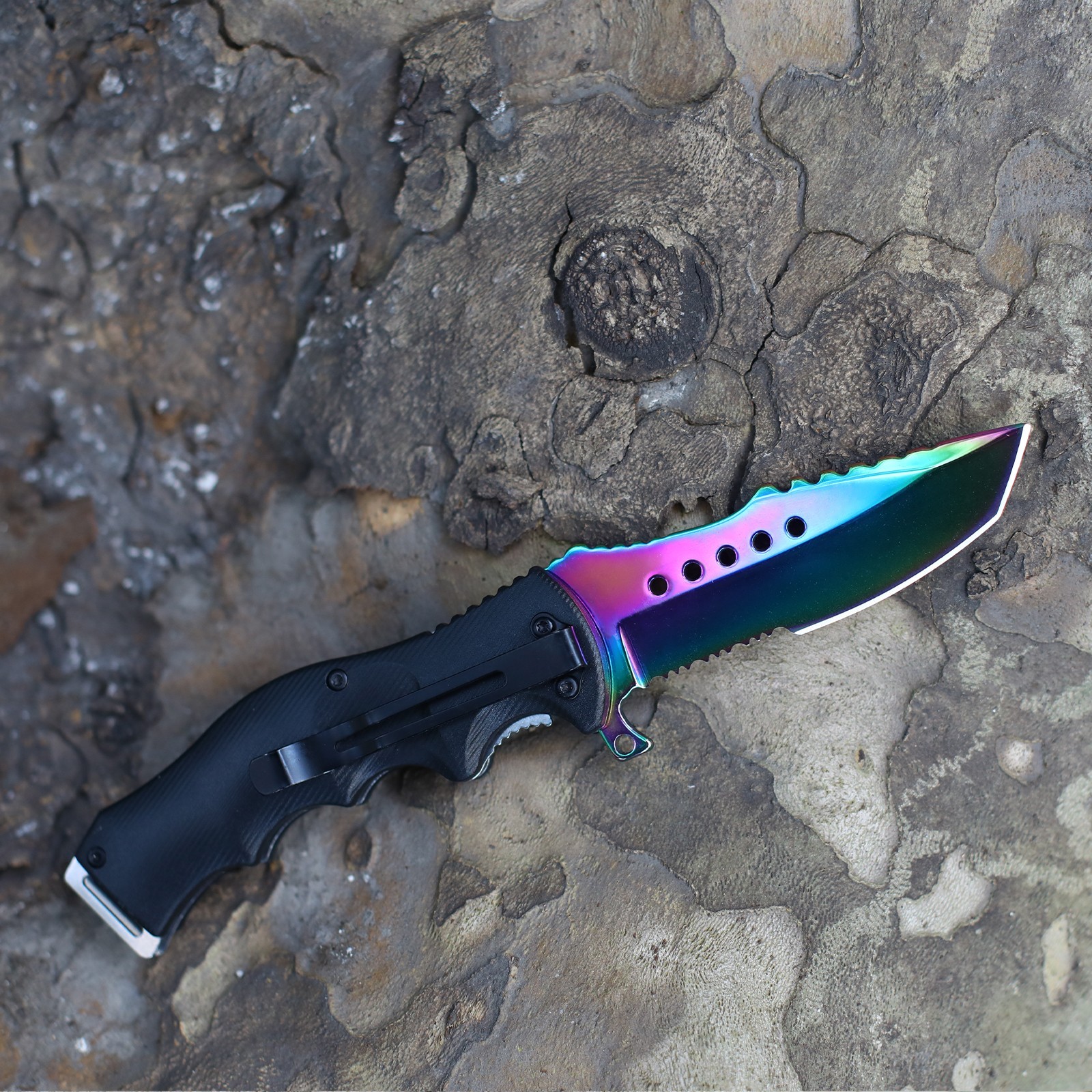 8″ SPRING OPEN ASSISTED TACTICAL FOLDING POCKET KNIFE EDC Blade Tactical Tool