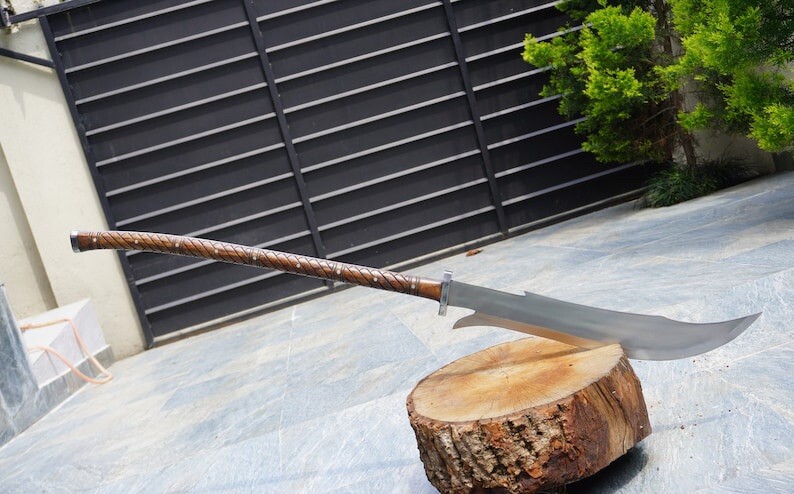 Custom Handmade Carbon Steel Blade Dao Machete Sword | Hunting Sword Camping