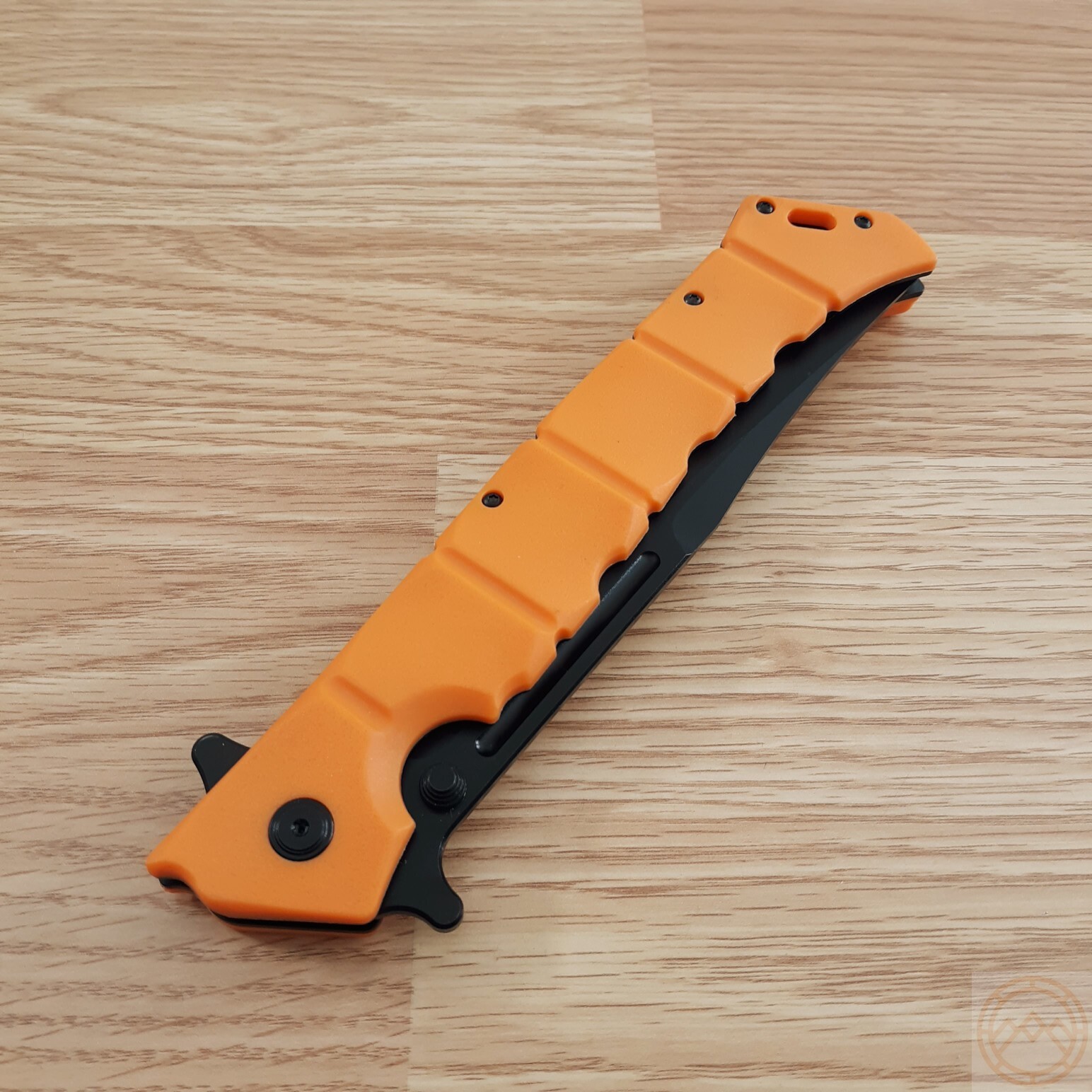 Cold Steel Large Luzon Folding Knife 6″ 8Cr13MoV Steel Blade Orange GFN Handle