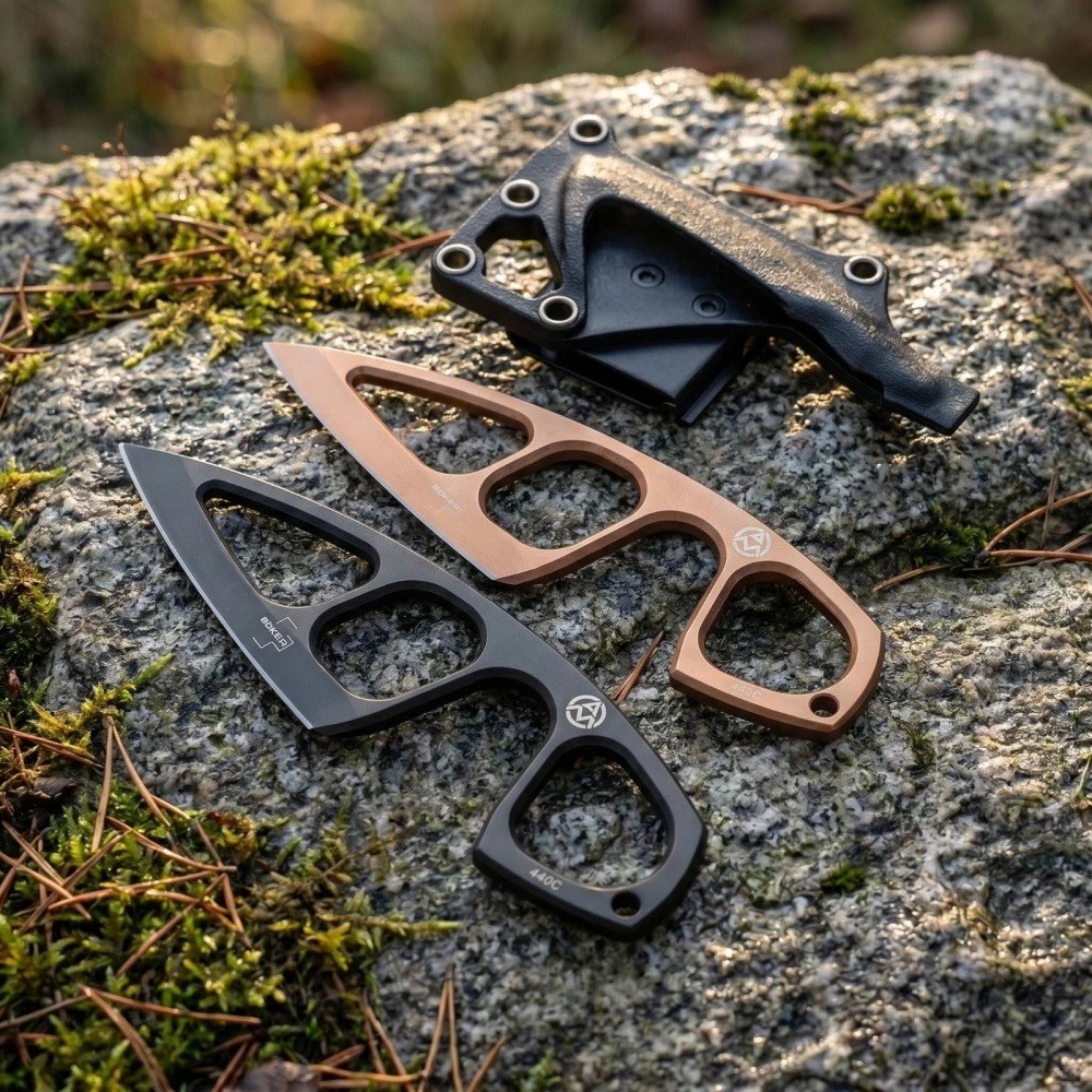 440C Steel Tactical Fixed Blade Knife EDC Pocket Knife + Sheath