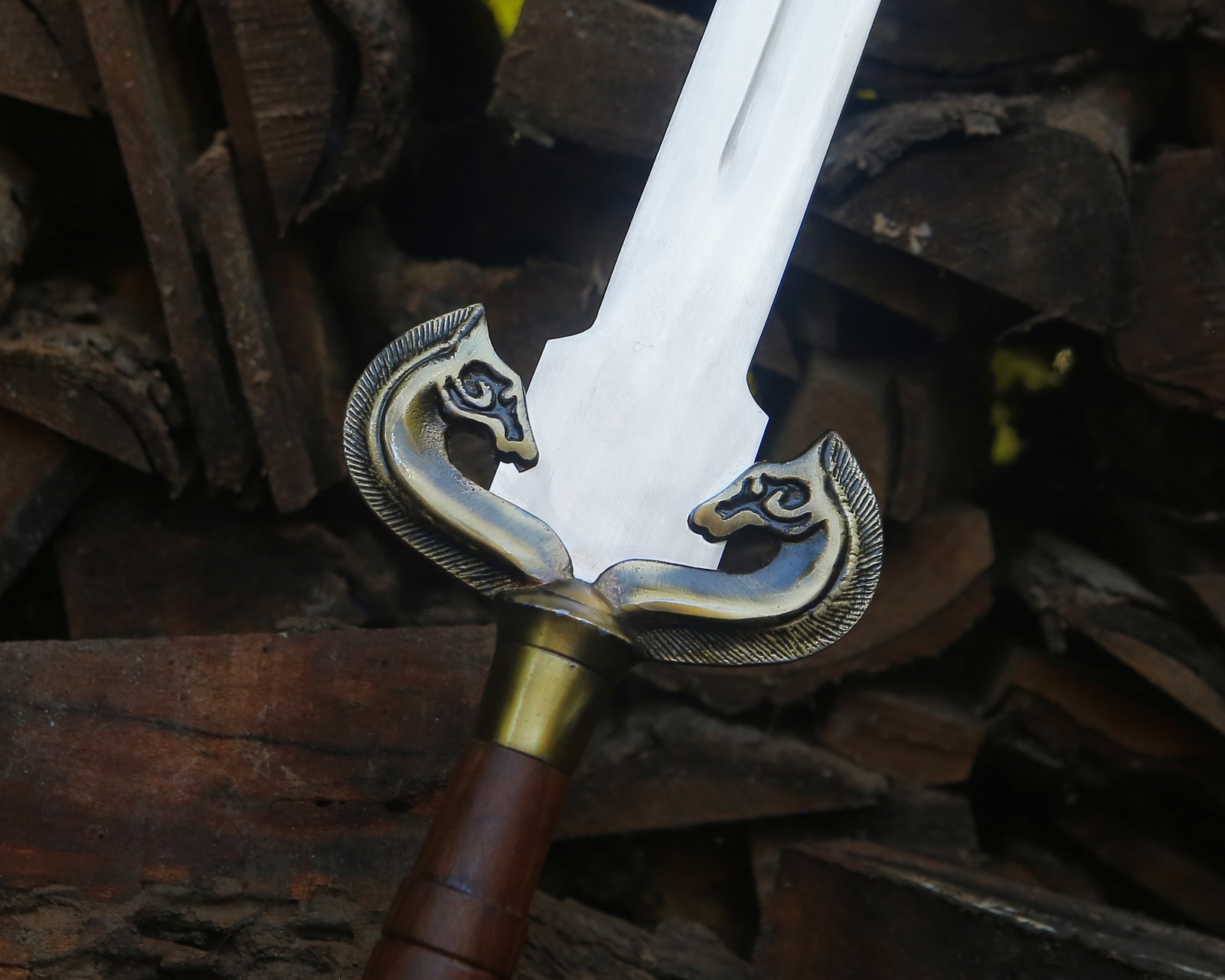 Hand-Forged Medieval Steel Sword Viking Longsword Wooden Handle | Collectible.