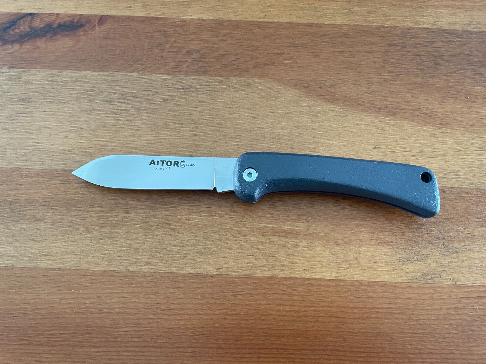 3.6″ Aitor Spanish Navaja Folding Knife Cabon Steel ABS Handle – US Seller