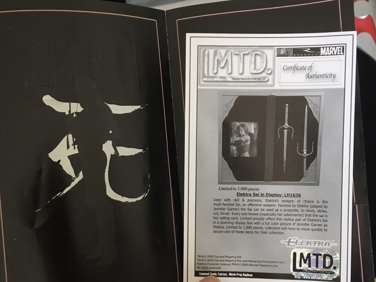 MTD Elektra Sai Reproduction Replica Set Metal Blades, Case & Certificate 2005