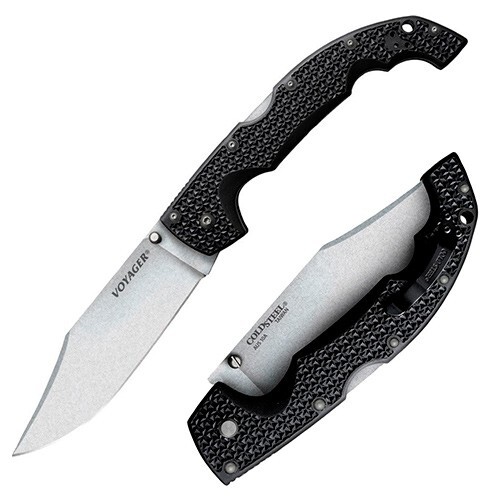 Cold Steel Voyager XL Lock Folding Knife 5.5″ AUS-10A Steel Blade Griv-Ex Handle
