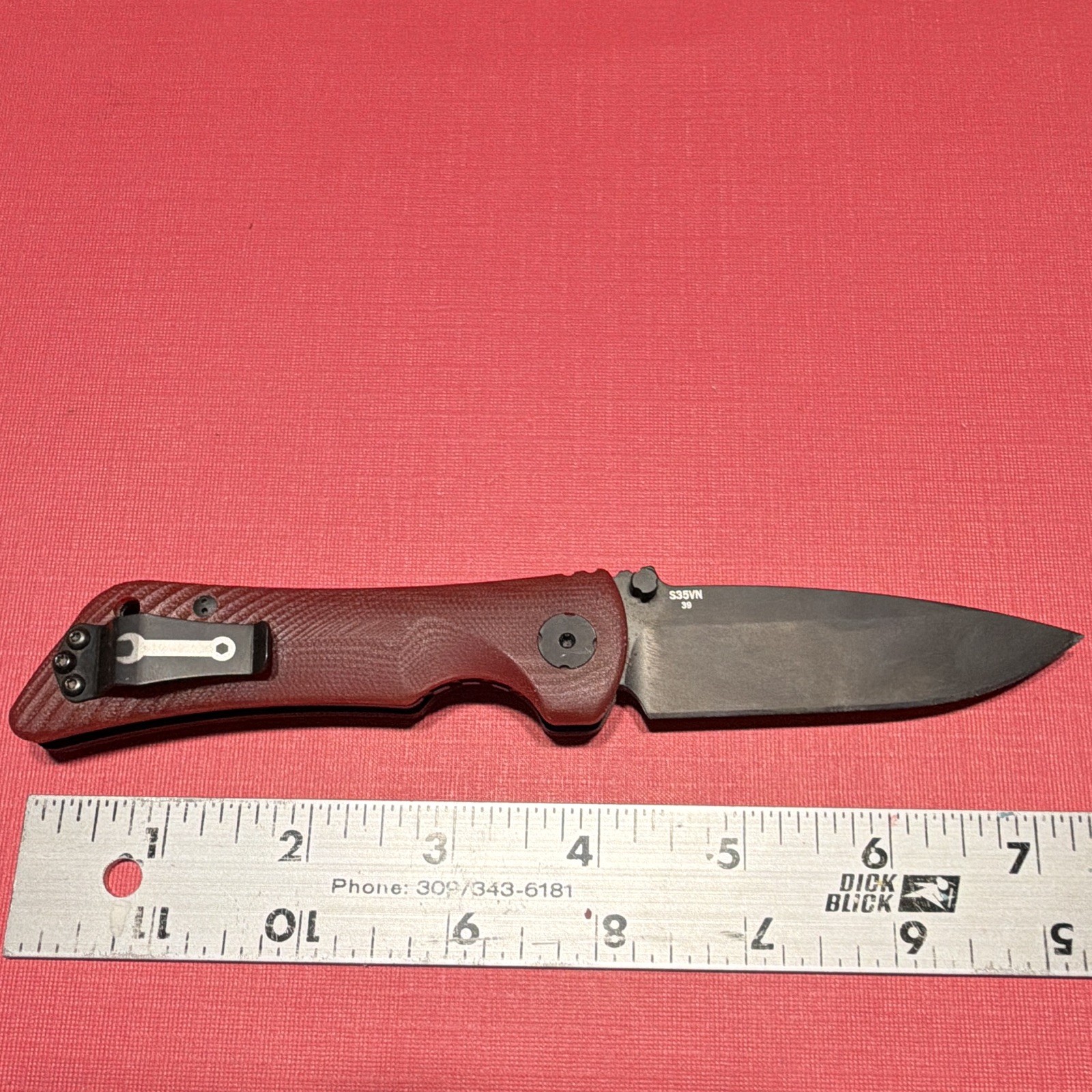 Southern Grind Spider Monkey CPM S35VN Drop Point Red G10 Handle Zac Brown