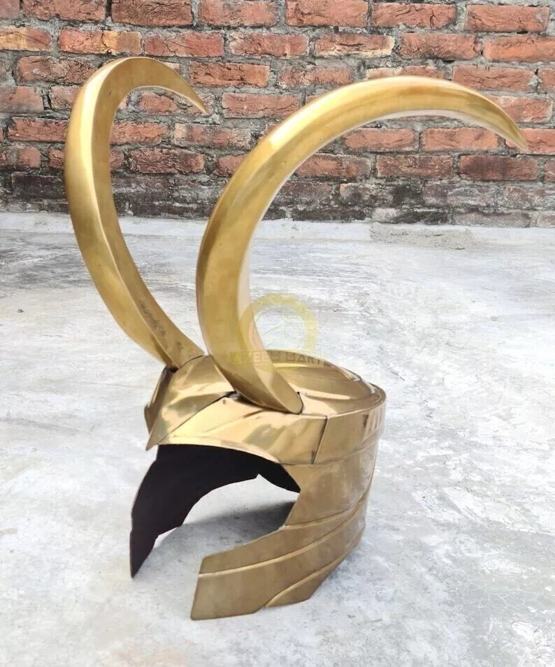 Collectible Helmet Golden Laufeysn Loki Helmet Cosplay Metal Replica