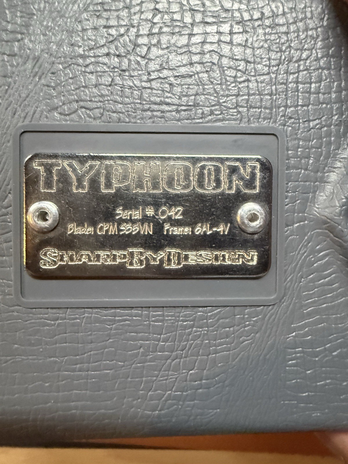 Rare Early Brian Nadeau FULL CUSTOM Typhoon S35VN
