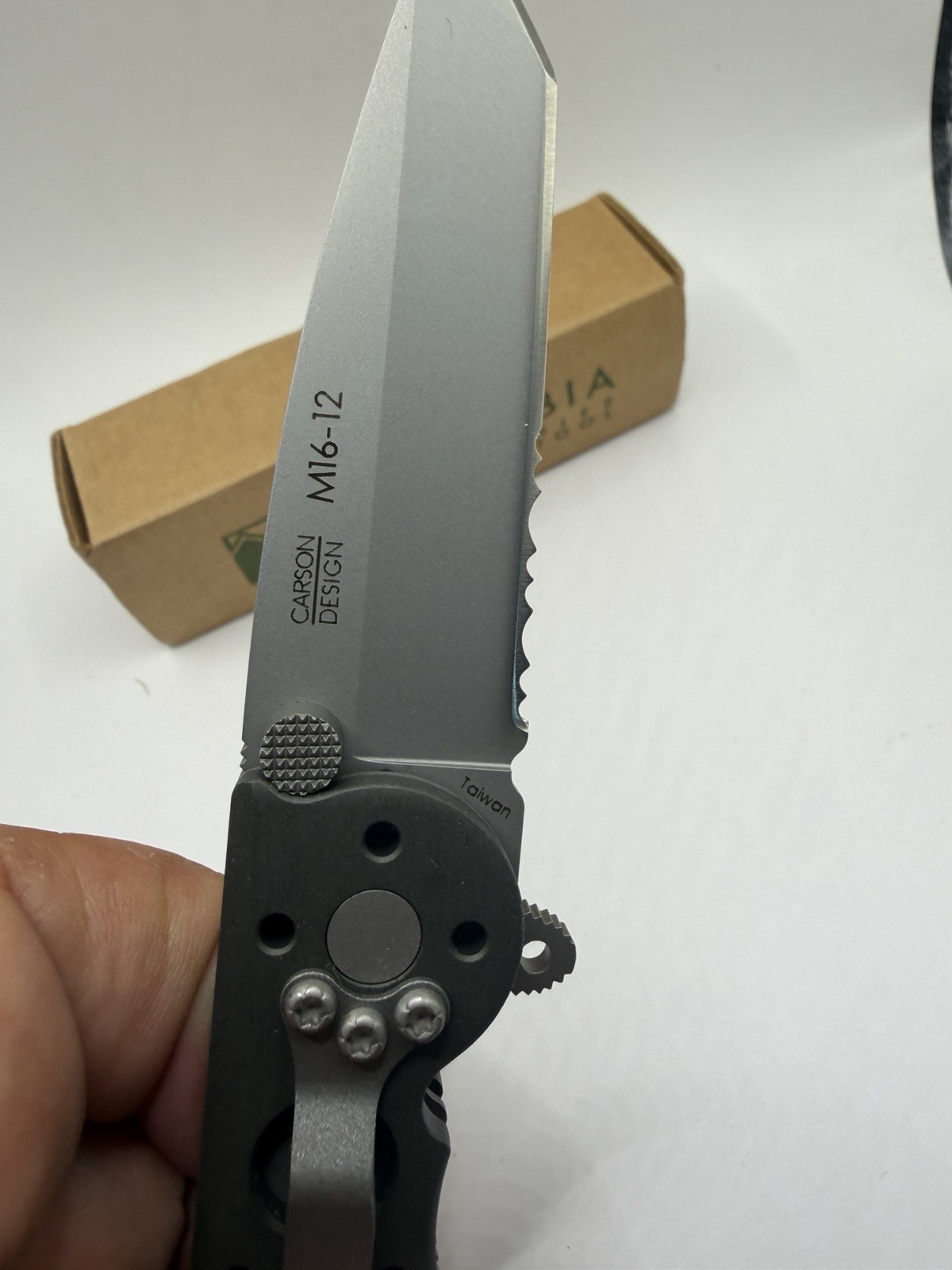 CRKT M16-12 Carson Design Tactical Folding Knife Tanto Serrated NOS w/ Box