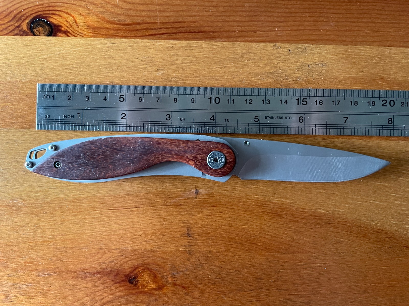 Spanish Navaja 3.14″ Tactical Pocket Knife Stainless 3CR13 Brown Wood US Seller