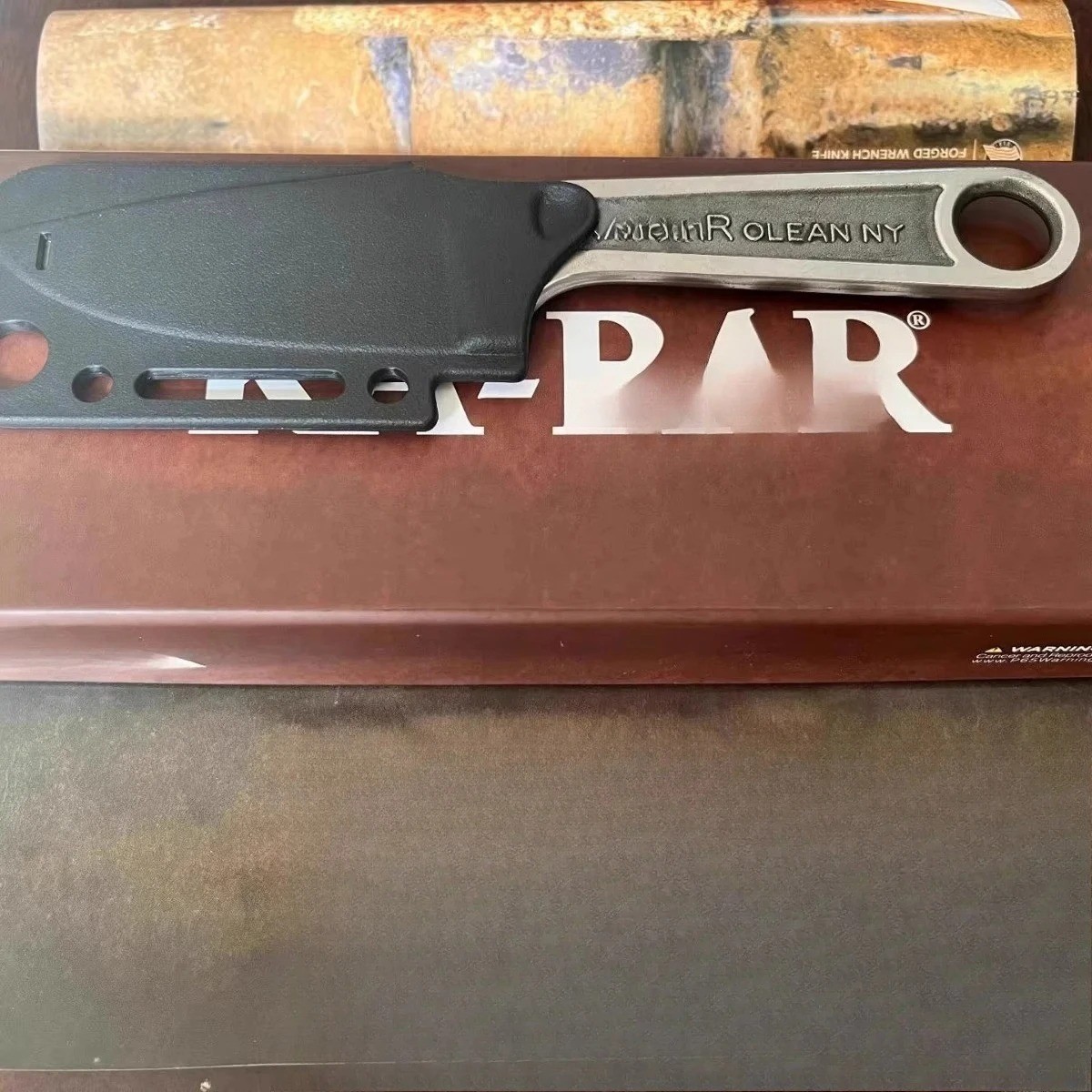 Ka-Bar Wrench Fixed Knife 3″ Blade 425 Carbon Steel One Piece. Free Shipping.