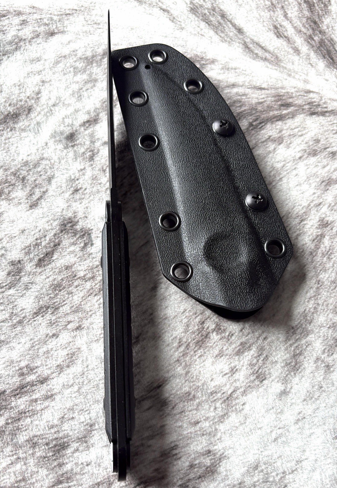 19cm Fixed Blade Knife Kydex Sheath Full Tang Back Pocket Clip Horizontal Carry