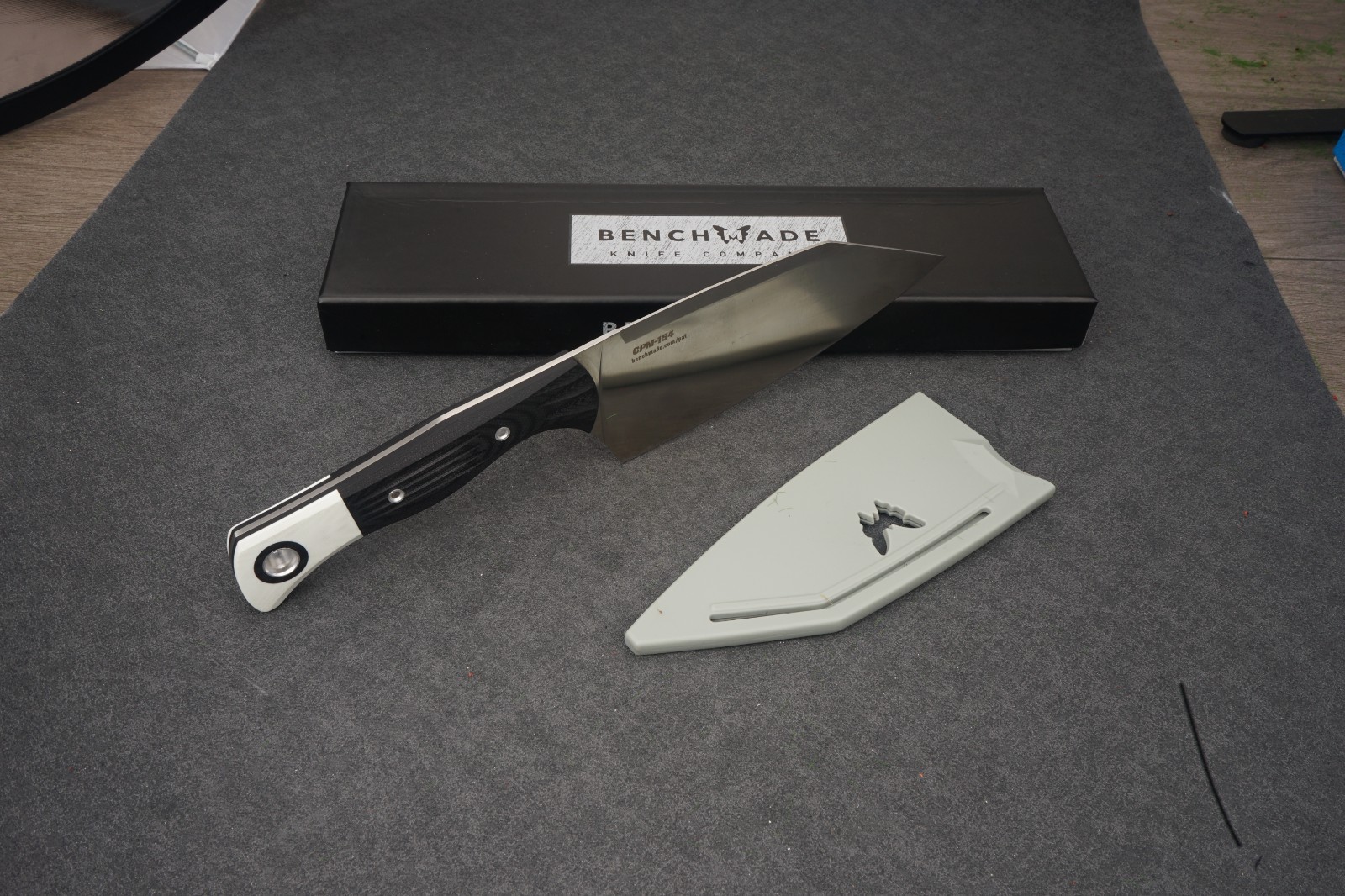 Benchmade 4010 Station Knife CPM-154 Black Handle Fixed Blade w/ Sheath