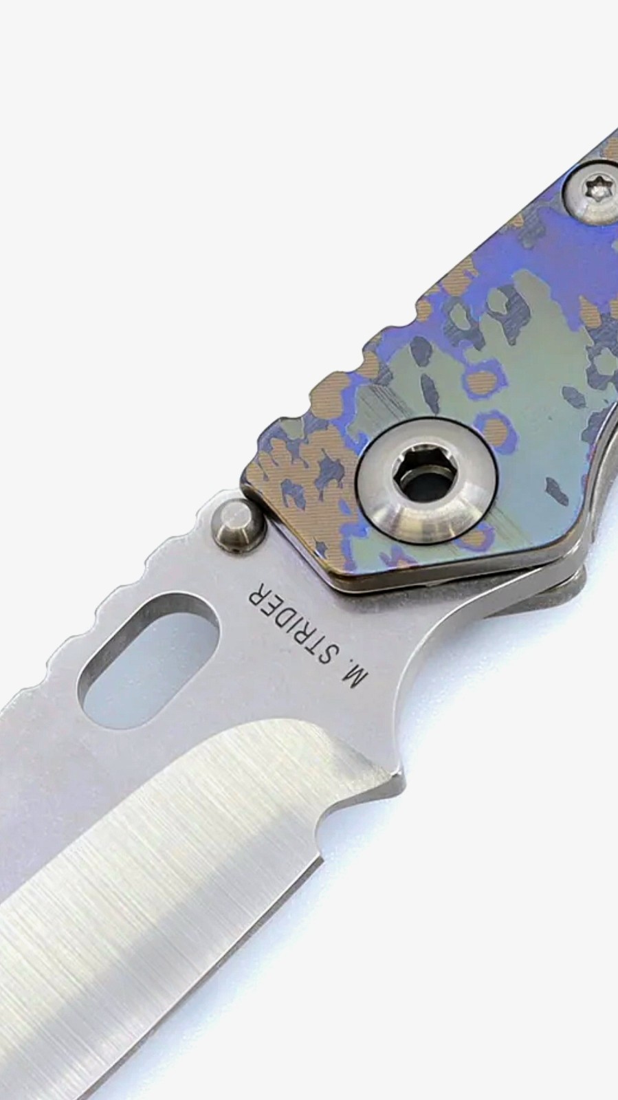 🌟NEW! MICK STRIDER KNIVES *SNG*CAMO PARTIZAN FULL TITANIUM BOWIE BLADE CPM-S30V