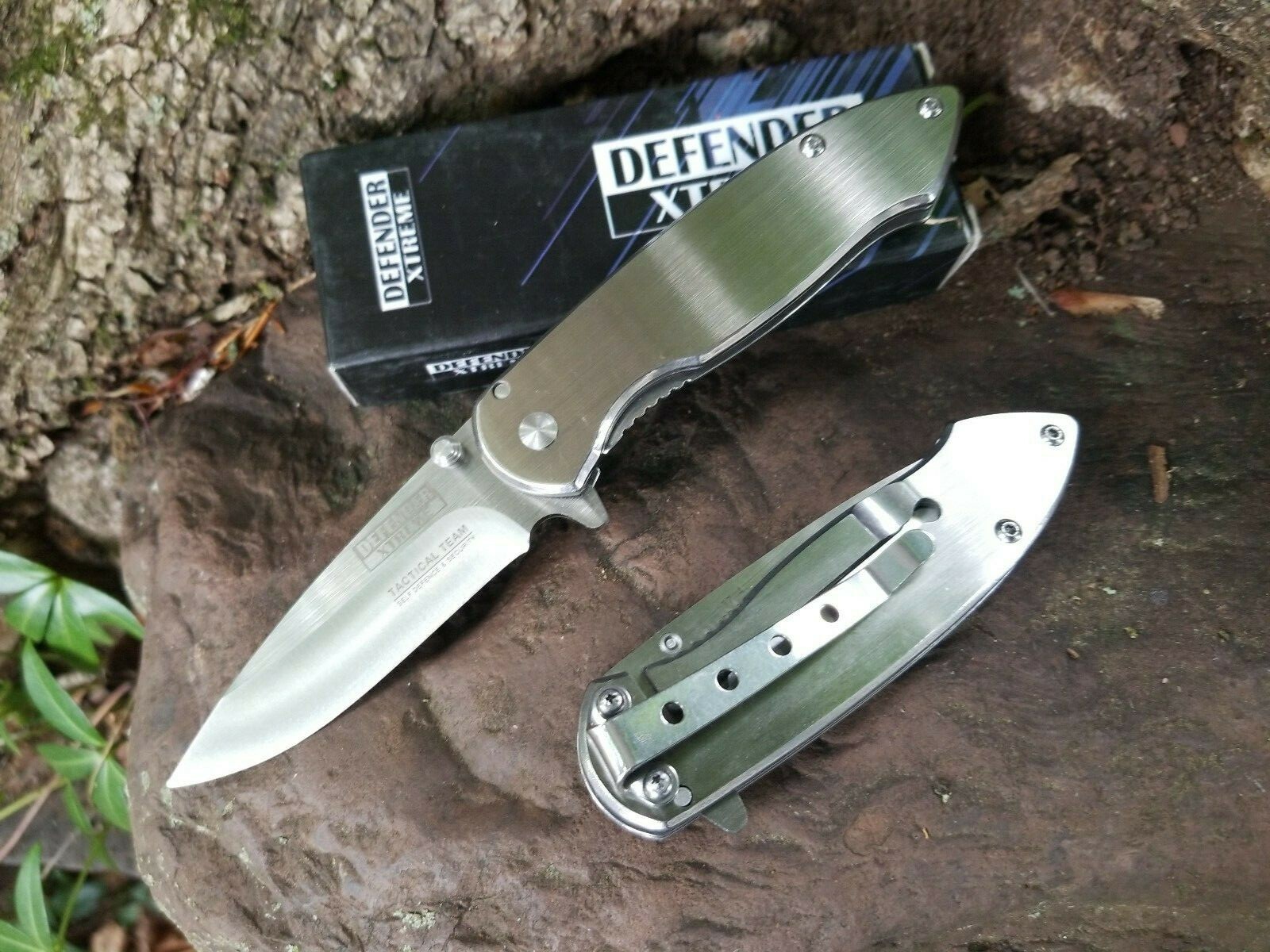 Spring Assisted Pocket Knife Metallic Gray Small Guys Ladies EDC 3CR13 👀😎😍