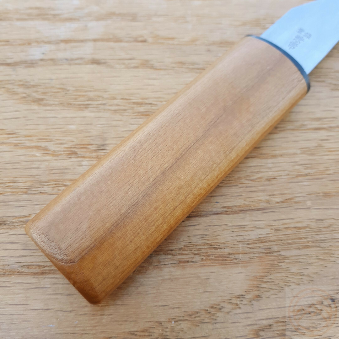 Kanetsune Kiridashi Fixed Knife 2.75″ SK5 Carbon Steel Blade Cherry Wood Handle