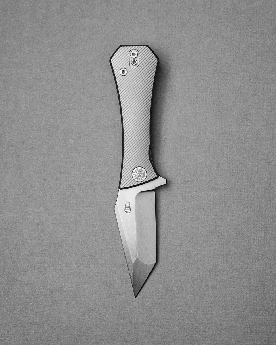 Auxiliary Manufacturing Folding Knife 2.75″ M390 Steel Blade Titanium Handle