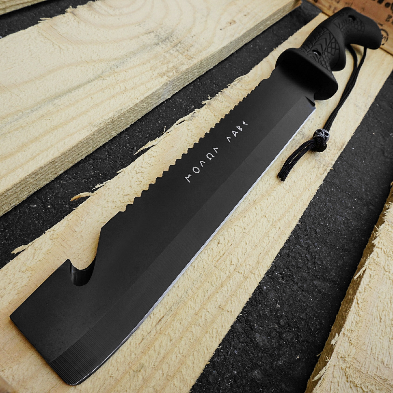 Greek Warrior MOLON LABE Fixed Blade Knife Spartan EDC Knife Tactical Black
