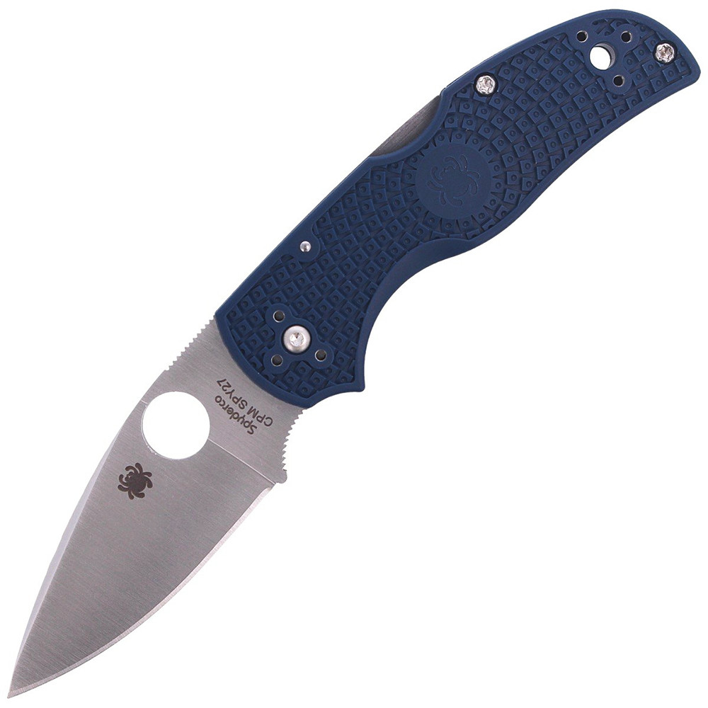 Spyderco C101PDBL2 Manix2 Lightweight Blue Handle Stainless Steel Folding Knife