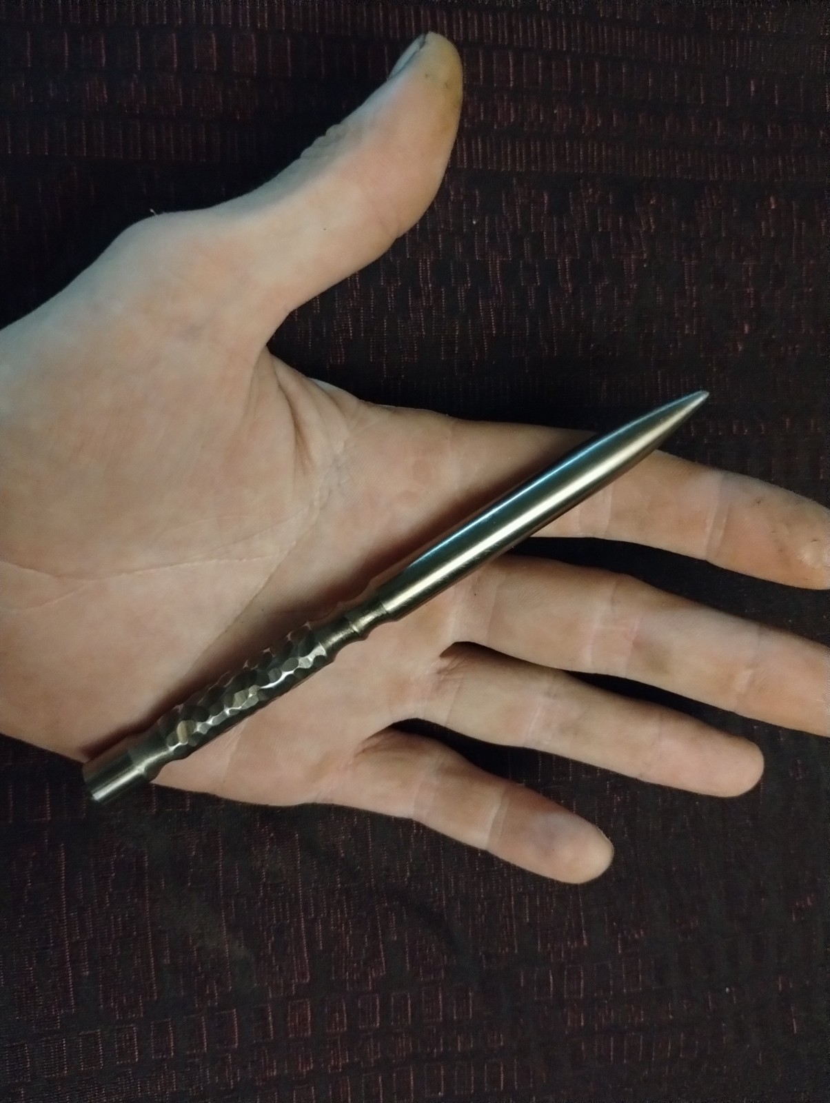 Custom Marlin Spike – Handmade EDC Stainless Steel Awl Heat Tinted
