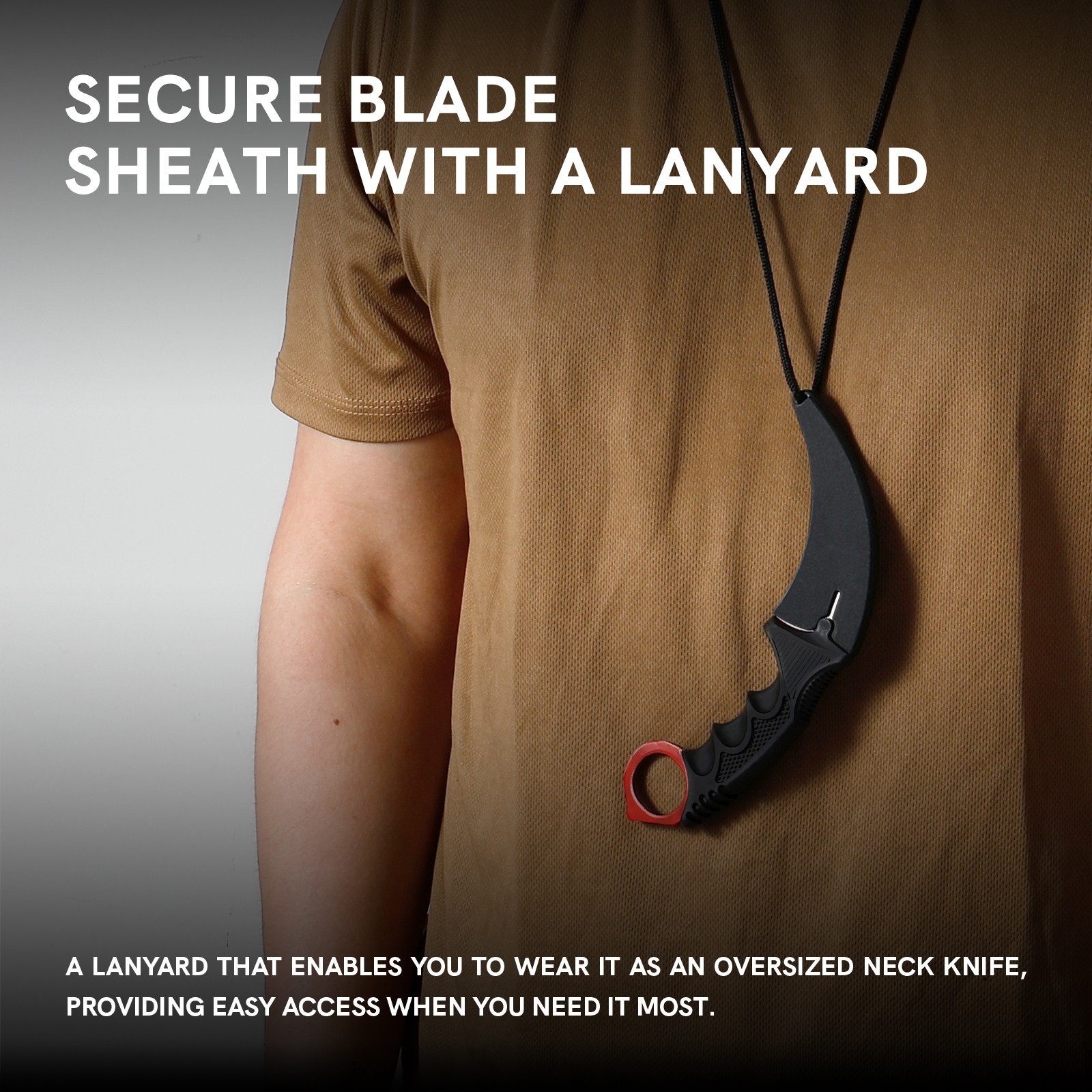 7.5″ Military Combat Tactical Karambit Fixed Blade Neck Knife w Sheath NEW Red