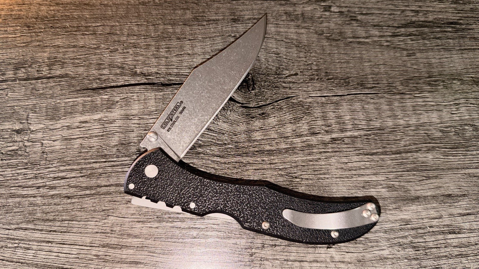 Cold Steel Range Boss Pocketknife Stainless Plain 2.76-4in Liner Lock Clip
