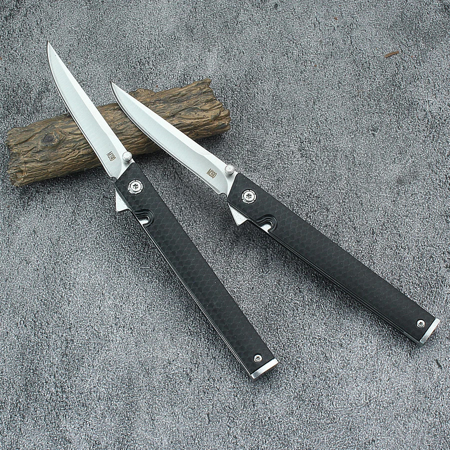 M390 Composite Fiber Jack Knives Tanto Flip Composite Fiber Handle Pocket -US-1X