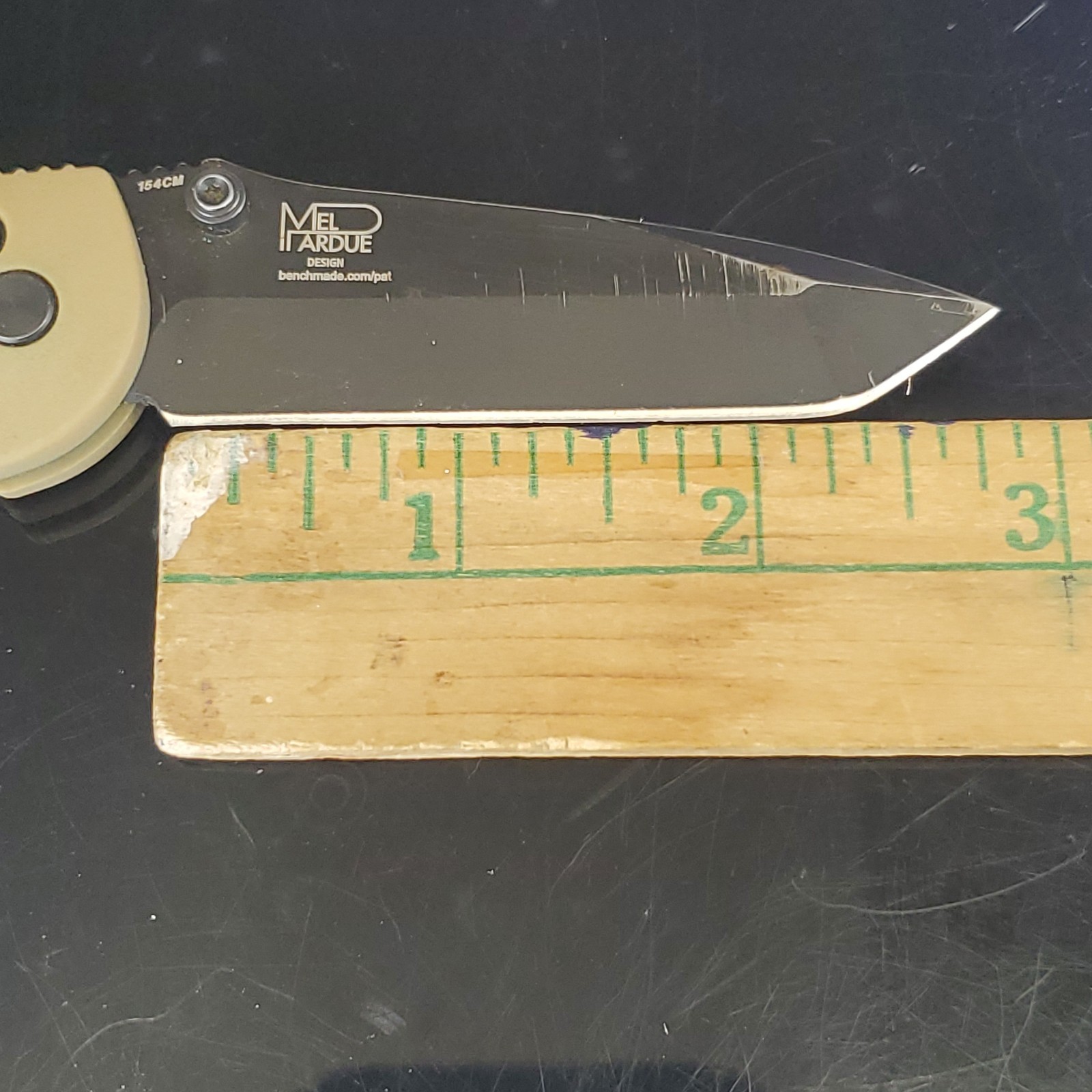Benchmade 557 154CM Mini Griptilian Tanto Mel Pardue Folding Knife RARE Coyote