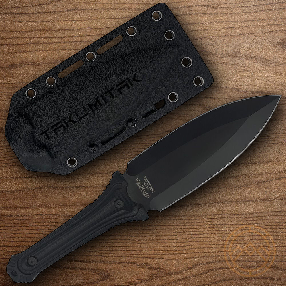Takumitak Sentinel Fixed Knife 5.5″ Full Tang D2 Tool Steel Blade G10 Handle