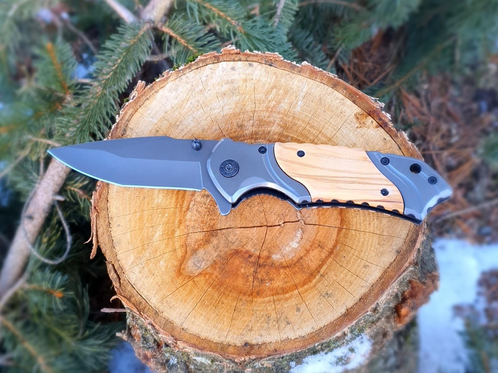 Handcrafted Wood Handle Folding Pocket Knife (3 Variations)