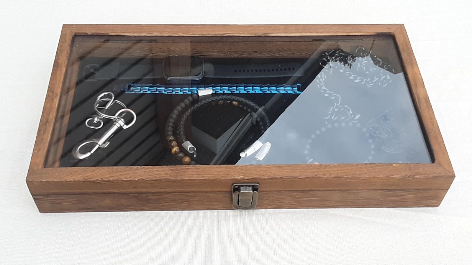 Knife Display Case Arrowheads Collectibles Wood Glass Pin Coins Medal Shadow Box