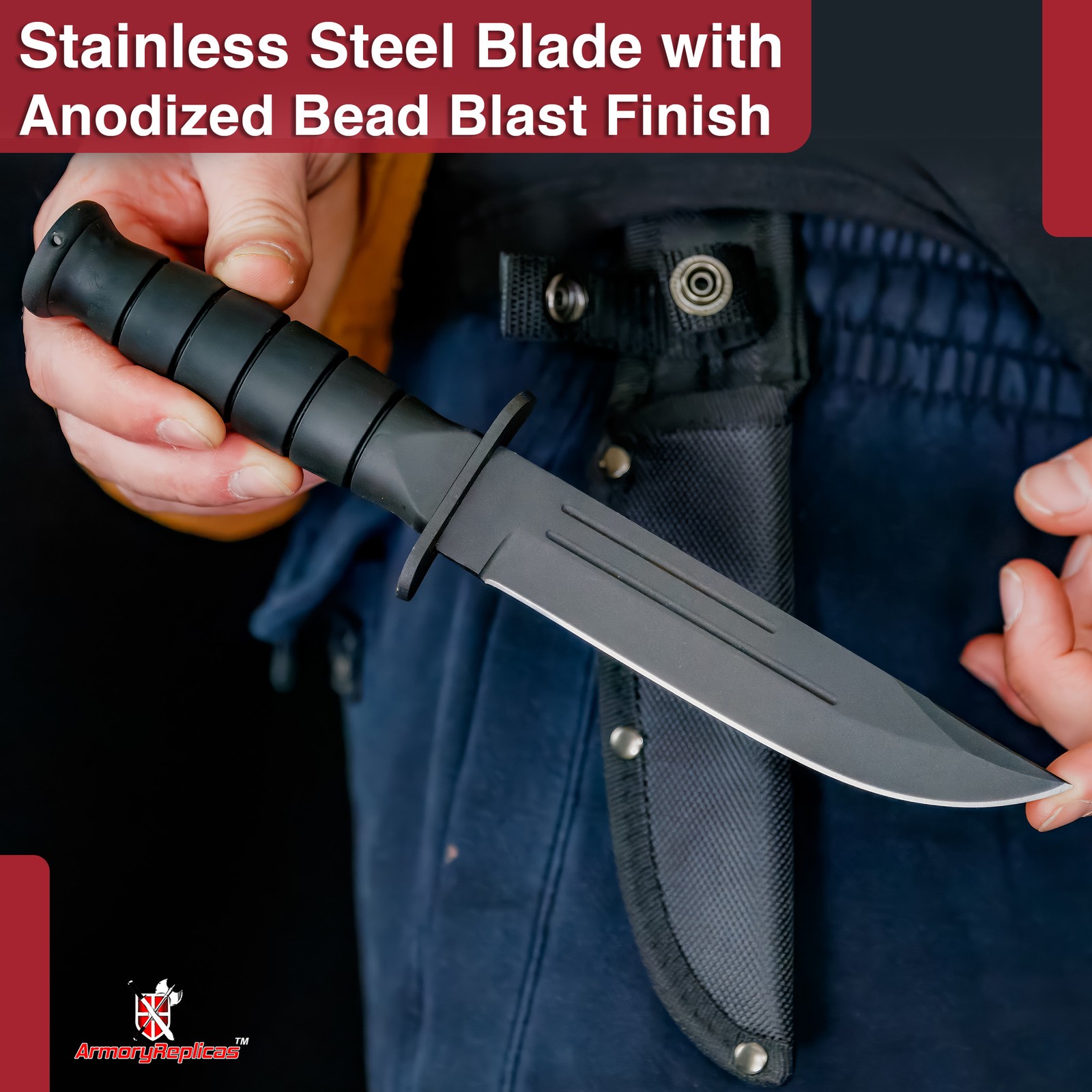 Marine Raider Combat Tactical Military Survival Hunting Fixed Blade Knife