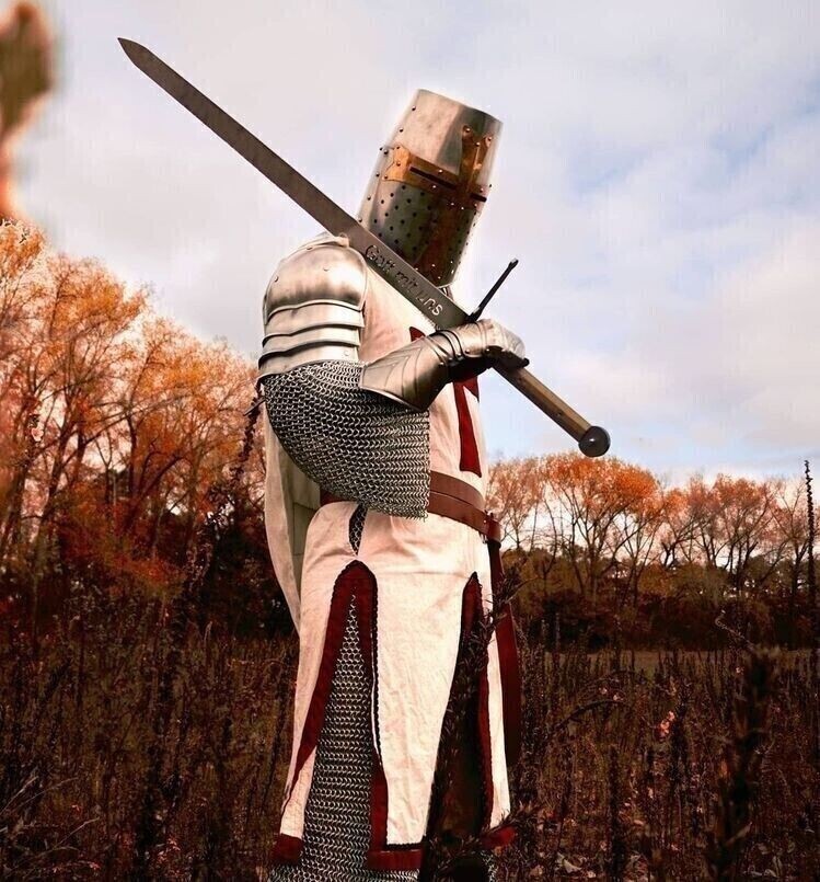 Medieval Templar Knight Full Body Set Armour Cosplay Halloween Suit Armor LARP