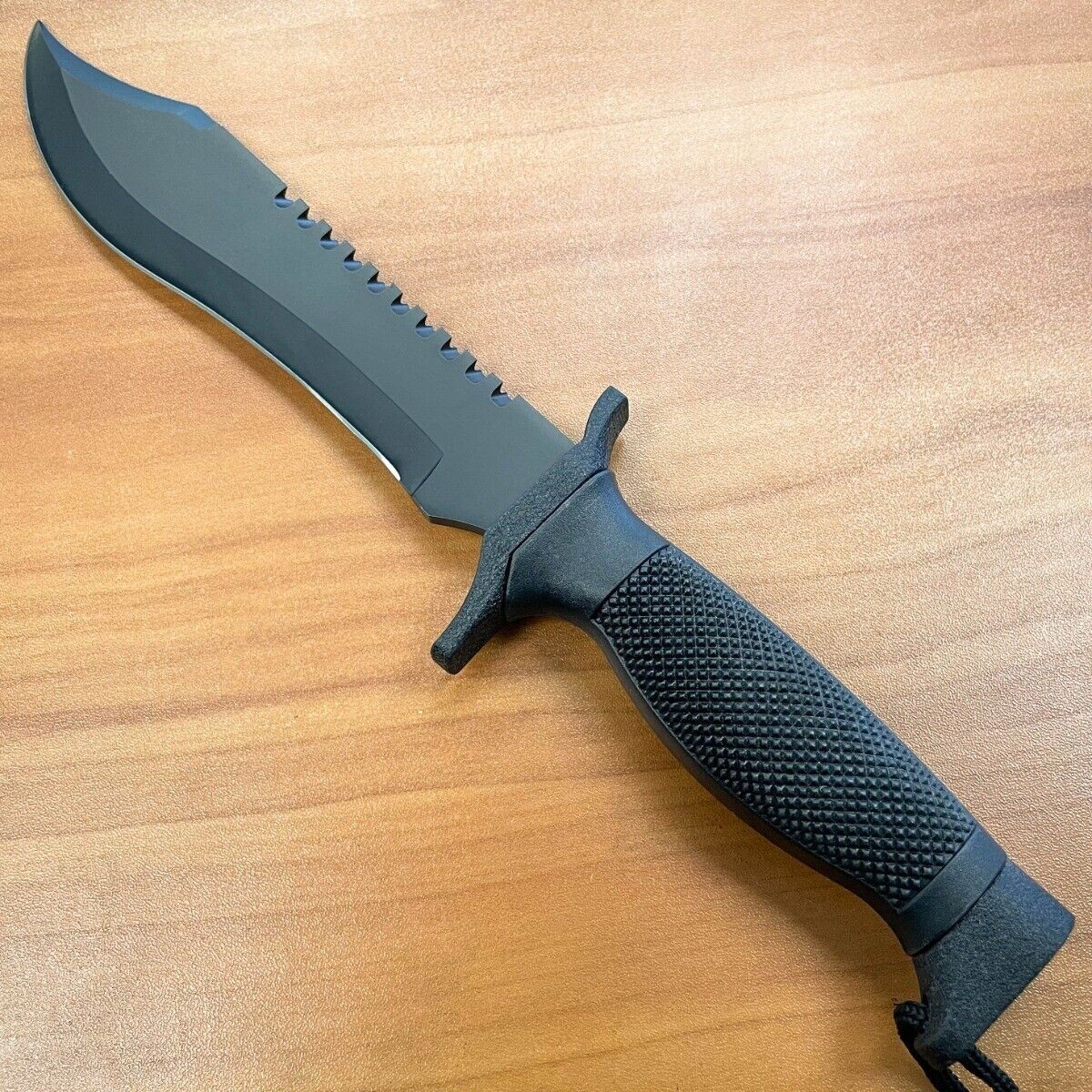 12″ Black Military Army Survival Hunting Camping Fixed Blade Bowie Outdoor Knife