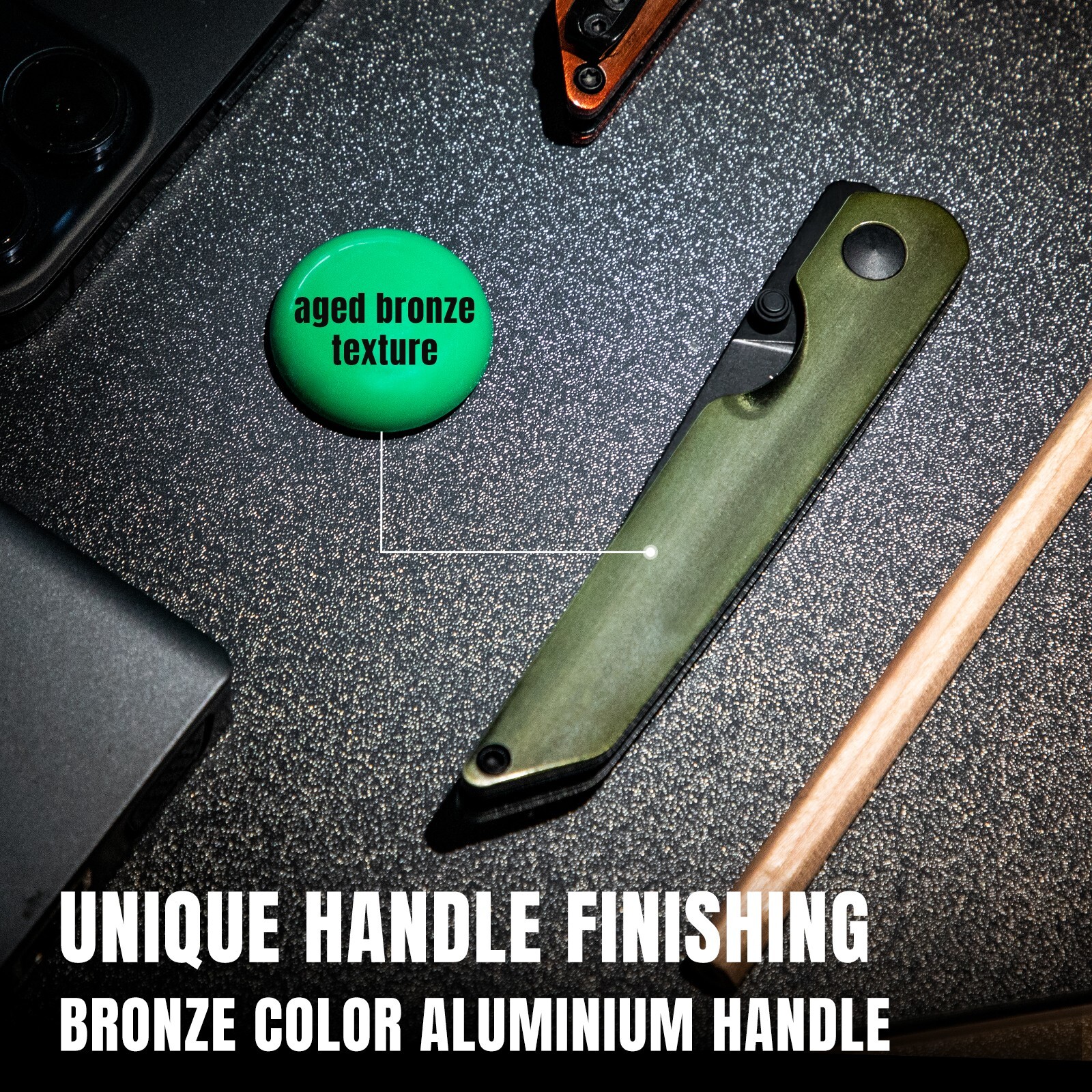 Kizer Shot Drop Point Folding Pocket Knife 154CM Blade Aluminium Handle V3677C2
