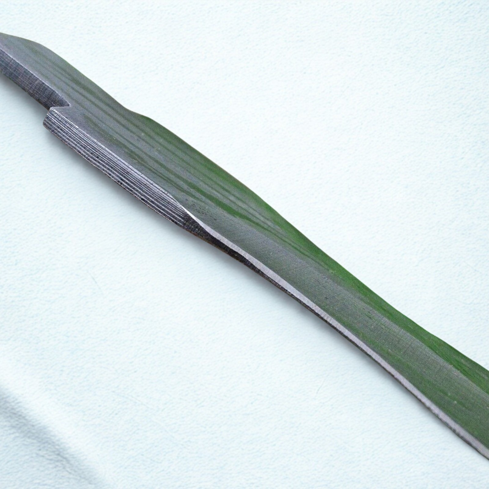 11″ Hand Forged Damascus Steel Wavy Dagger Blank Blade Knife Making Bushcraft